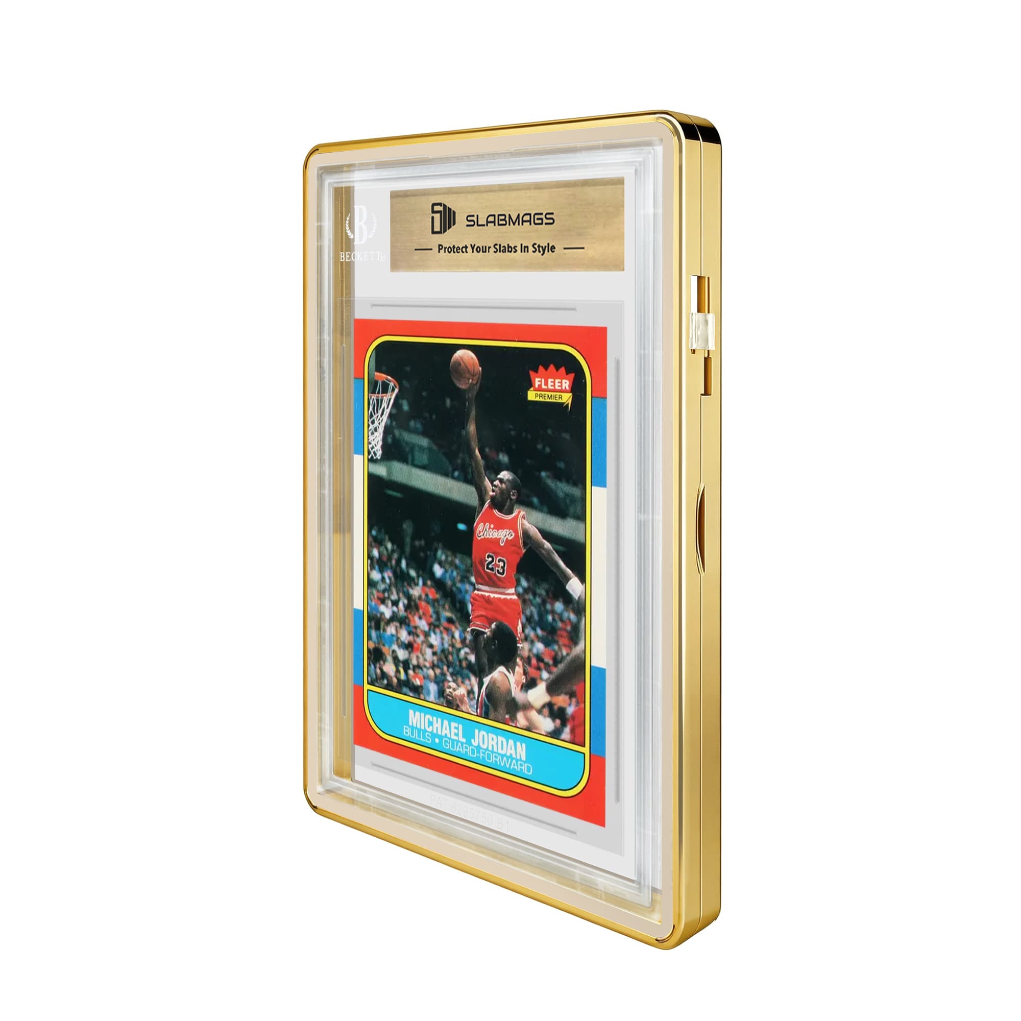 Standard BGS Slabmags Case - Metallic Gold With Gold Glass Border