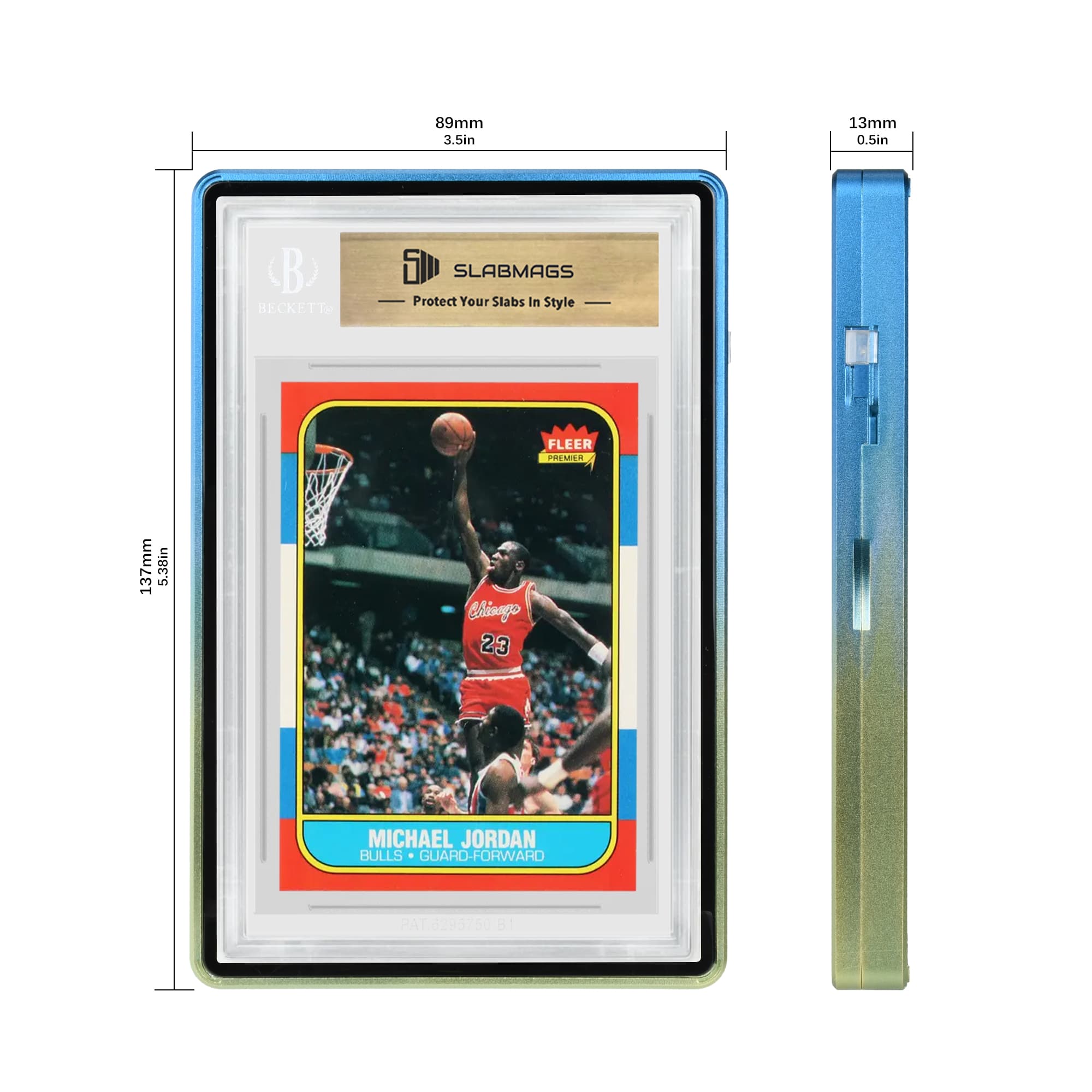 Gradient Series Standard BGS Slabmags Case - Top Blue Bottom Yellow