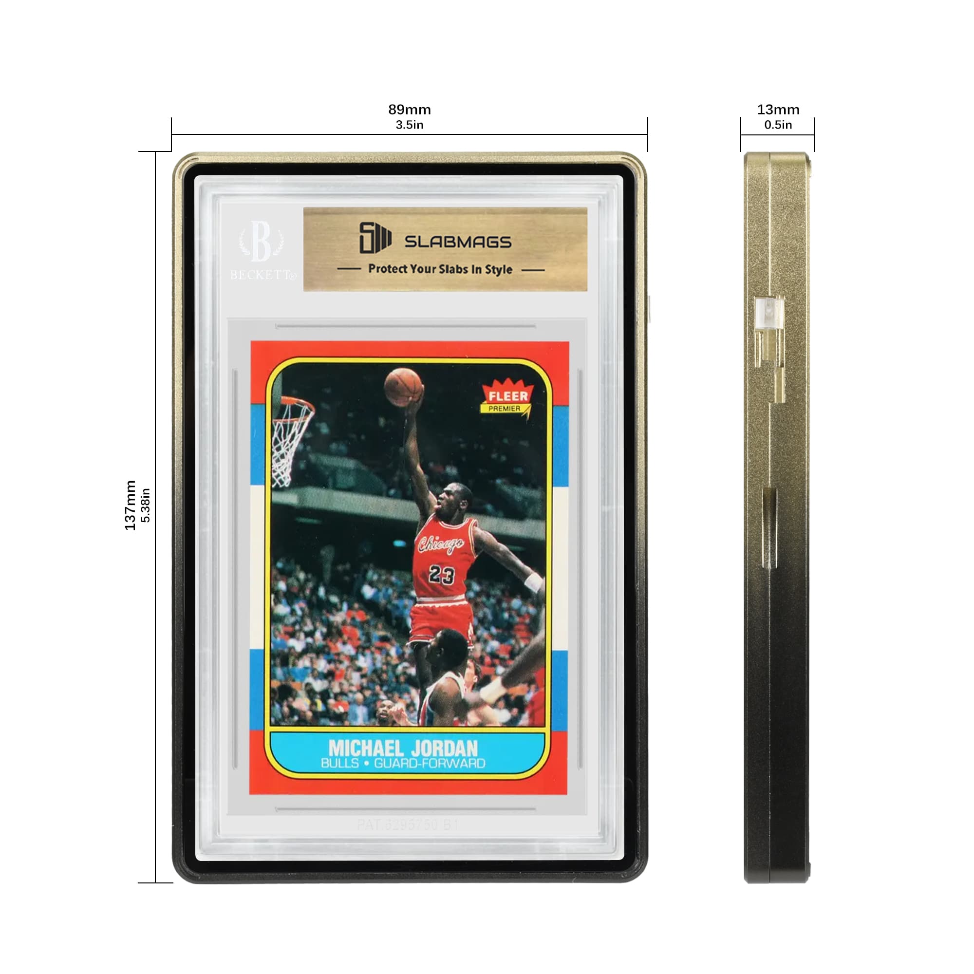 Gradient Series Standard BGS Slabmags Case - Top Gold Bottom Black