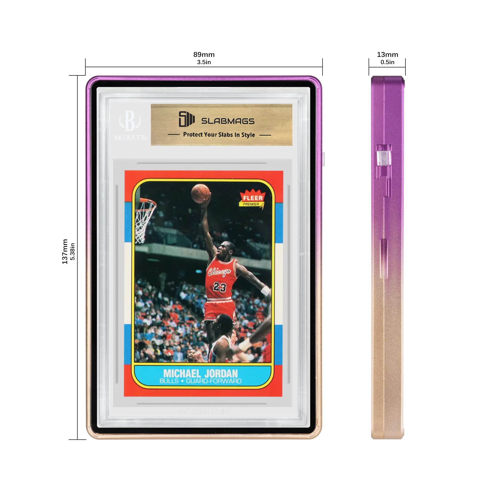 Gradient Series Standard BGS Slabmags Case - Top Purple Bottom Gold