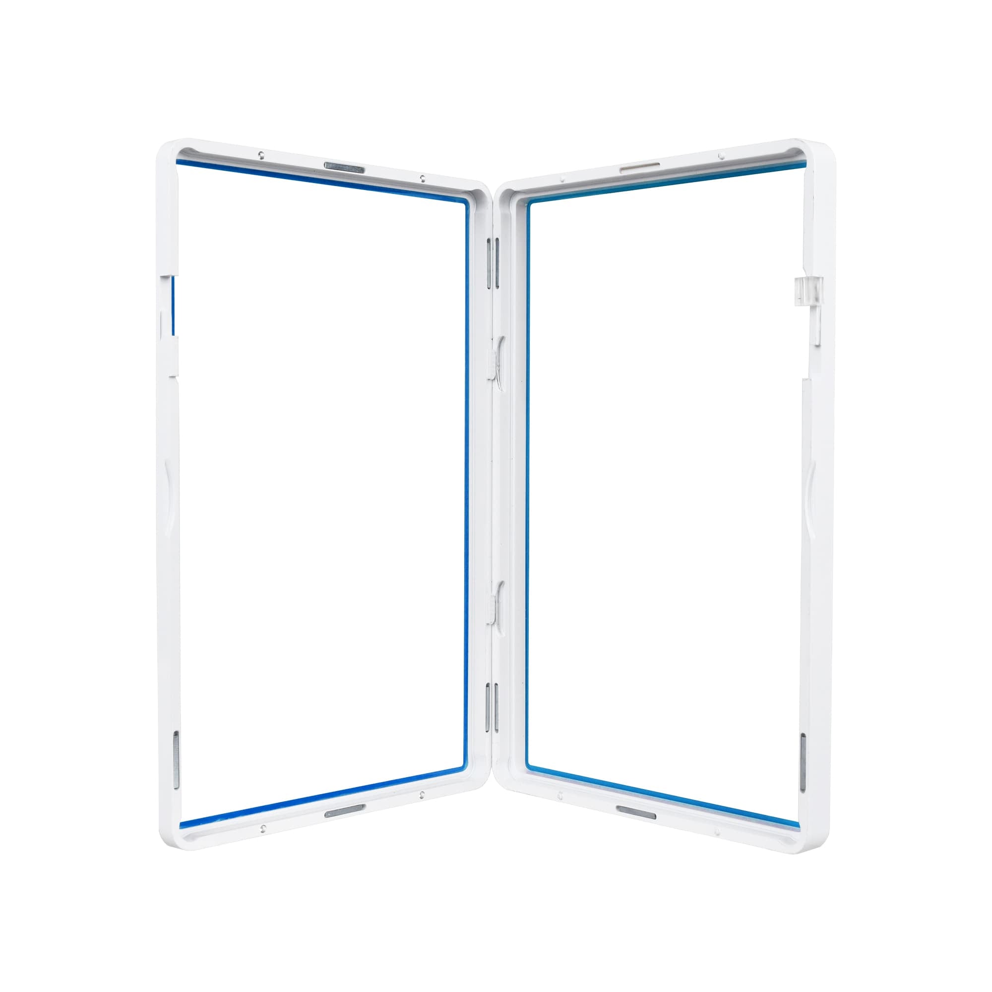 Standard BGS Slabmags Case - Matte White With Blue Glass Border