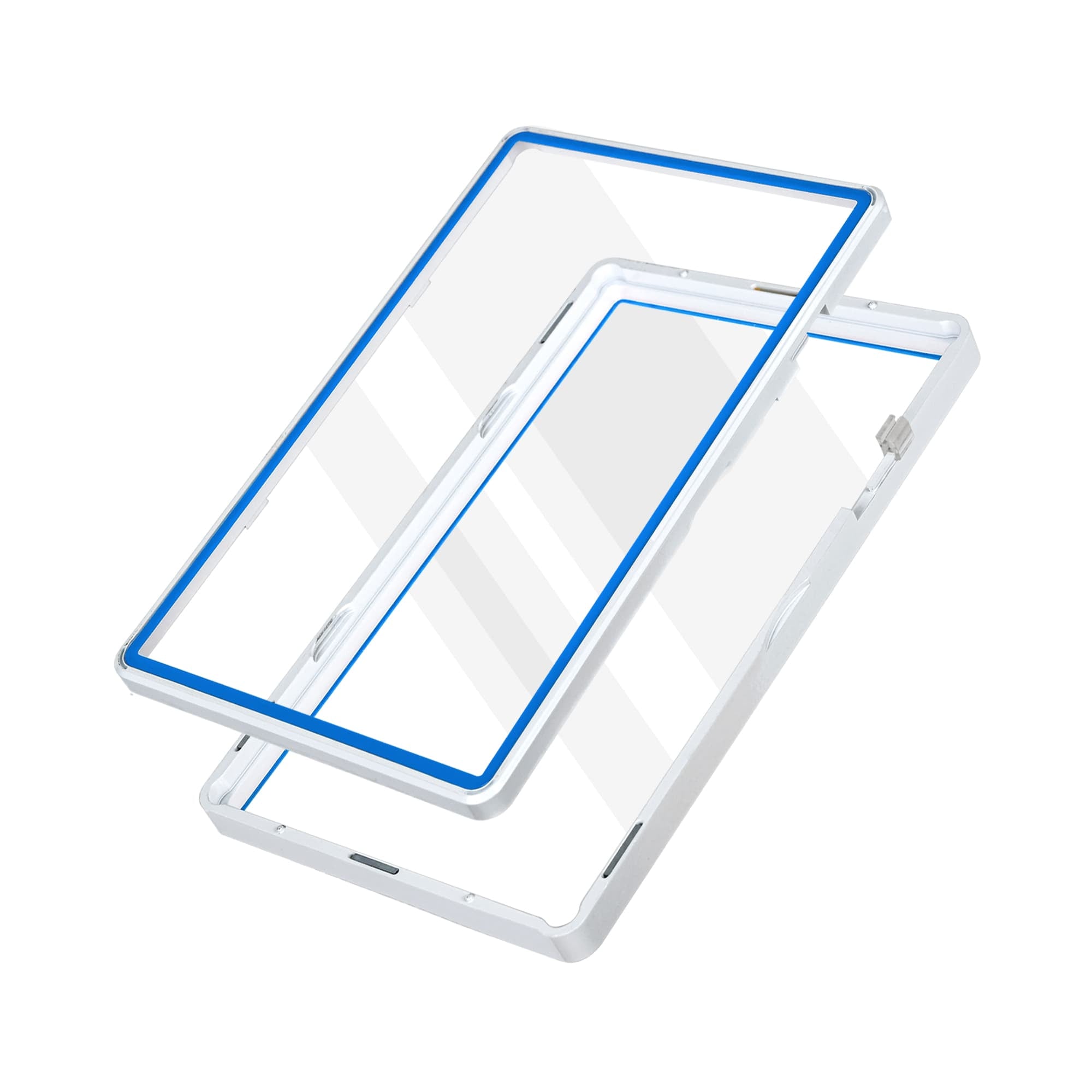 Standard BGS Slabmags Case - Matte White With Blue Glass Border