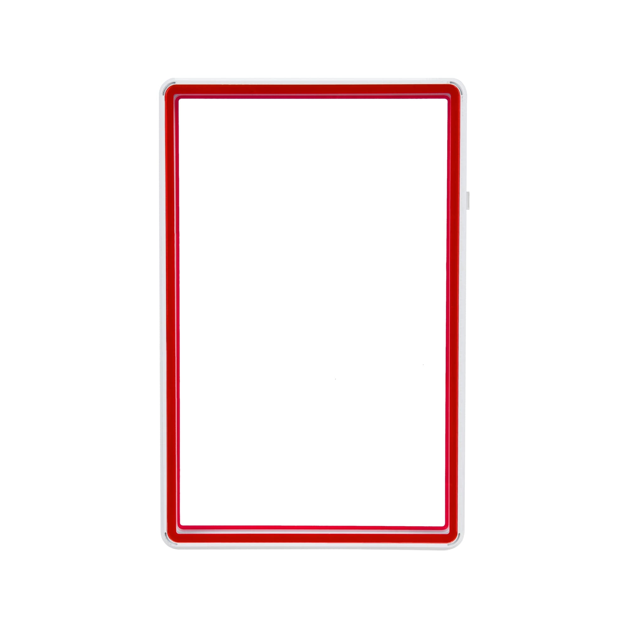 Standard BGS Slabmags Case - Matte White With Red Glass Border