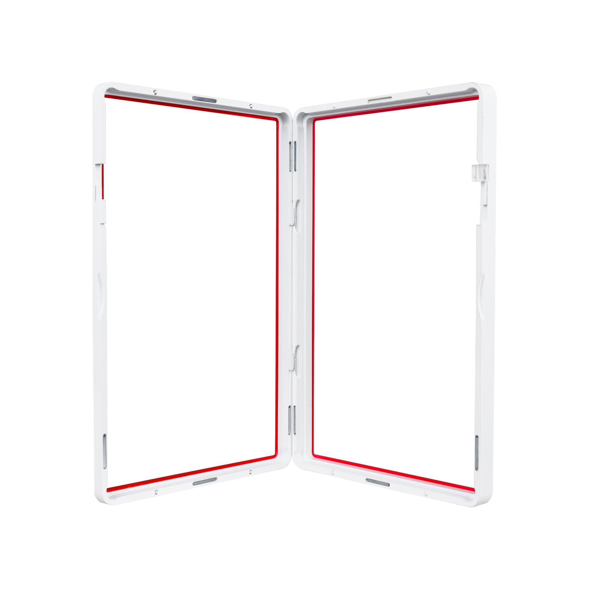 Standard BGS Slabmags Case - Matte White With Red Glass Border