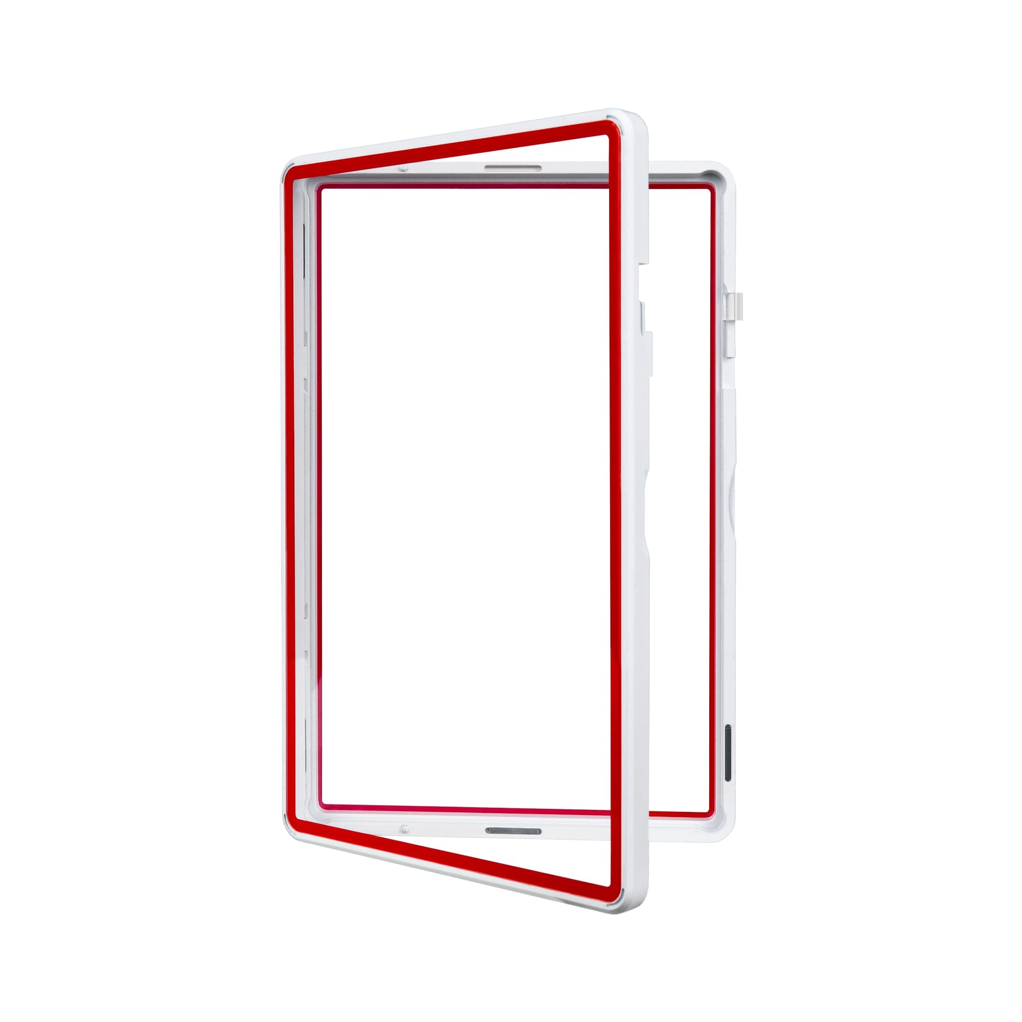 Standard BGS Slabmags Case - Matte White With Red Glass Border