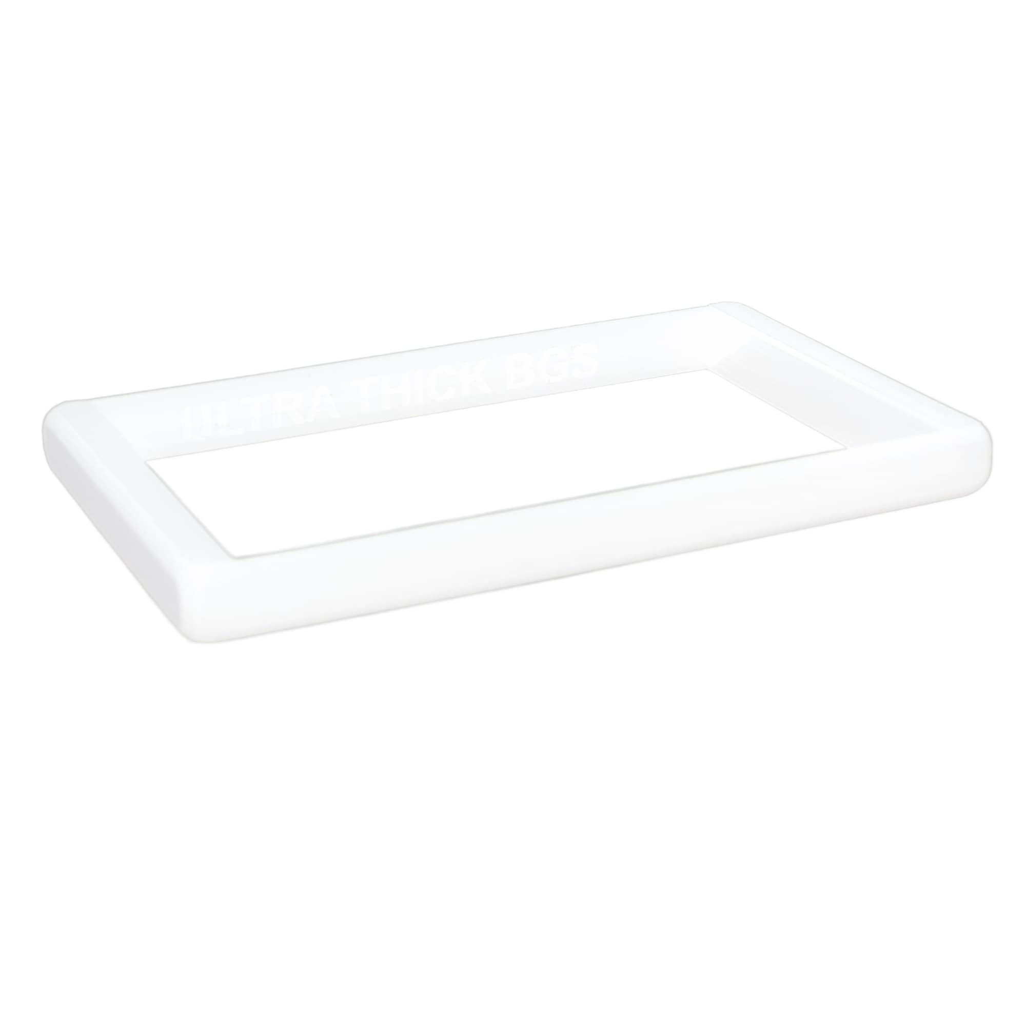 A white rectangular silicone or rubber frame with rounded corners, shown on a plain white background.