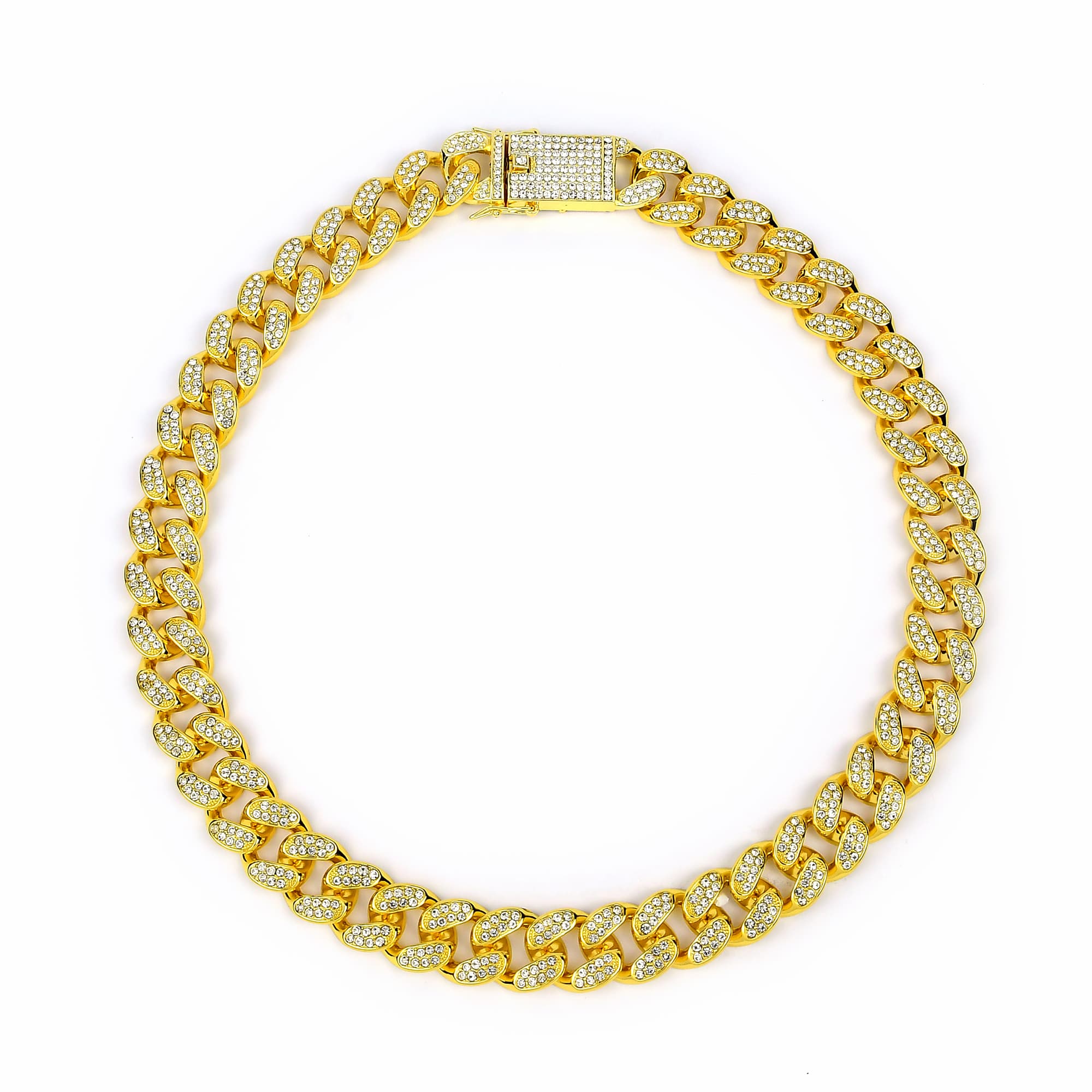 Gold and diamond chains W 20MM x L24in
