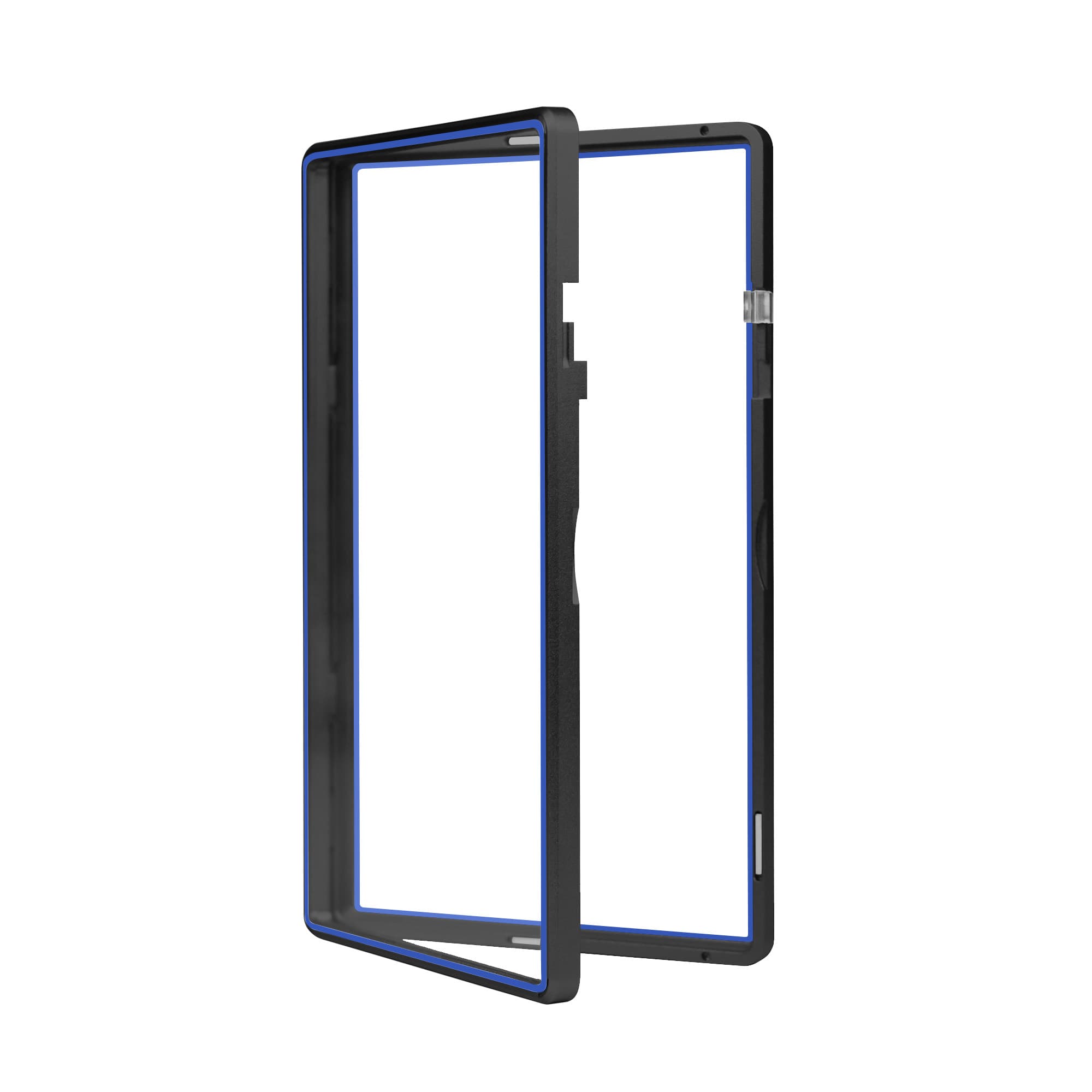 Color Glass Series Standard PSA Slabmags Case - Matte Black With Blue Glass Border
