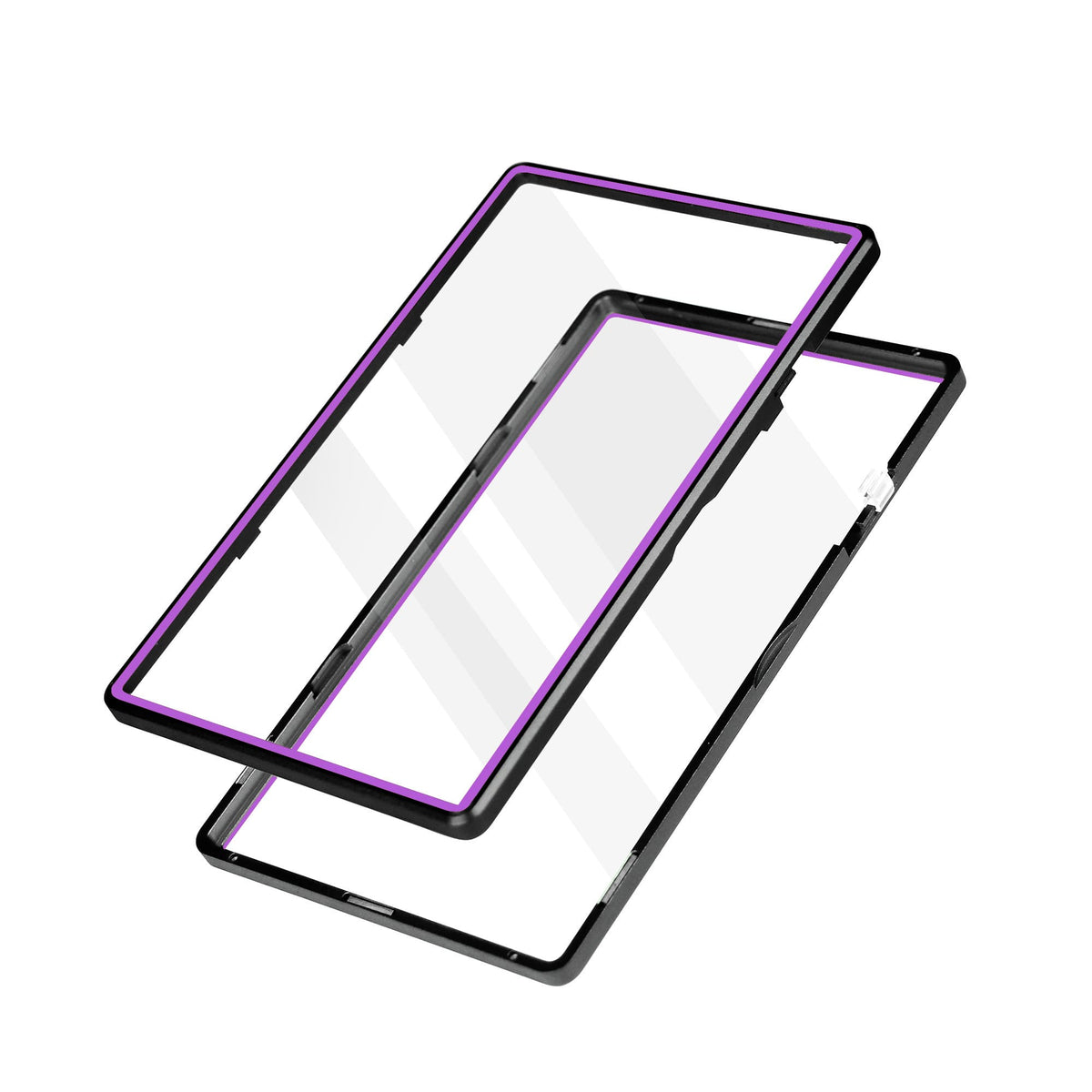 Color Glass Series Standard PSA Slabmags Case - Matte Black With Pink Glass Border