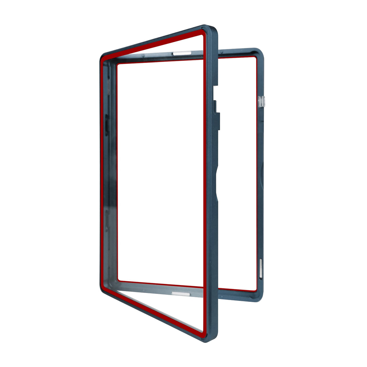 Color Glass Series Standard PSA Slabmags Case - Matte Blue With Red Glass Border