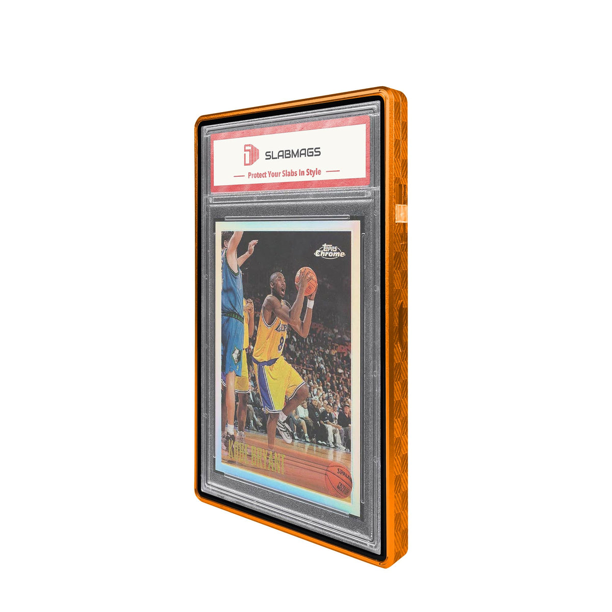 Etched Series Standard PSA Slabmags Case - Checkered Orange