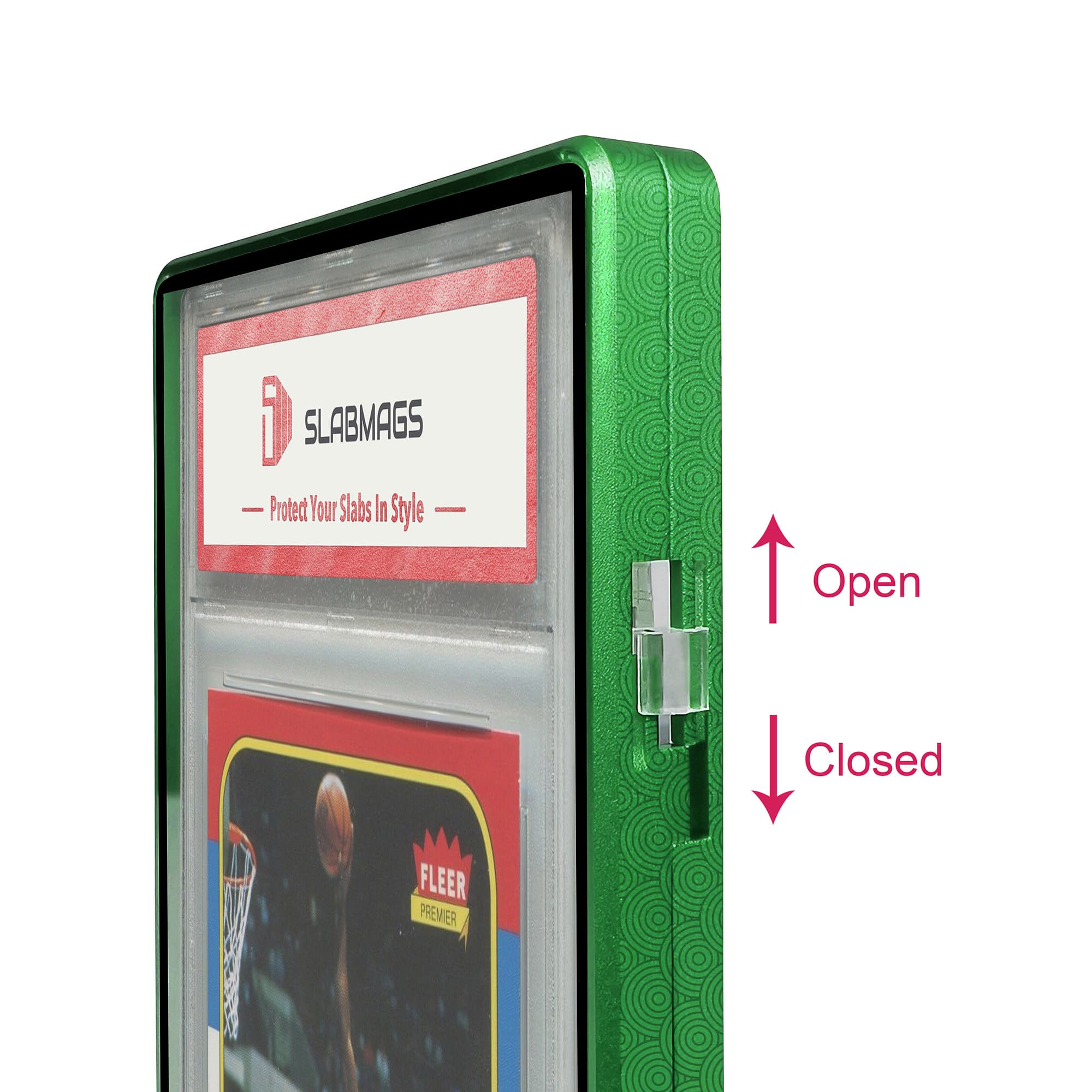 Etched Series Standard PSA Slabmags Case - Mosaic Green