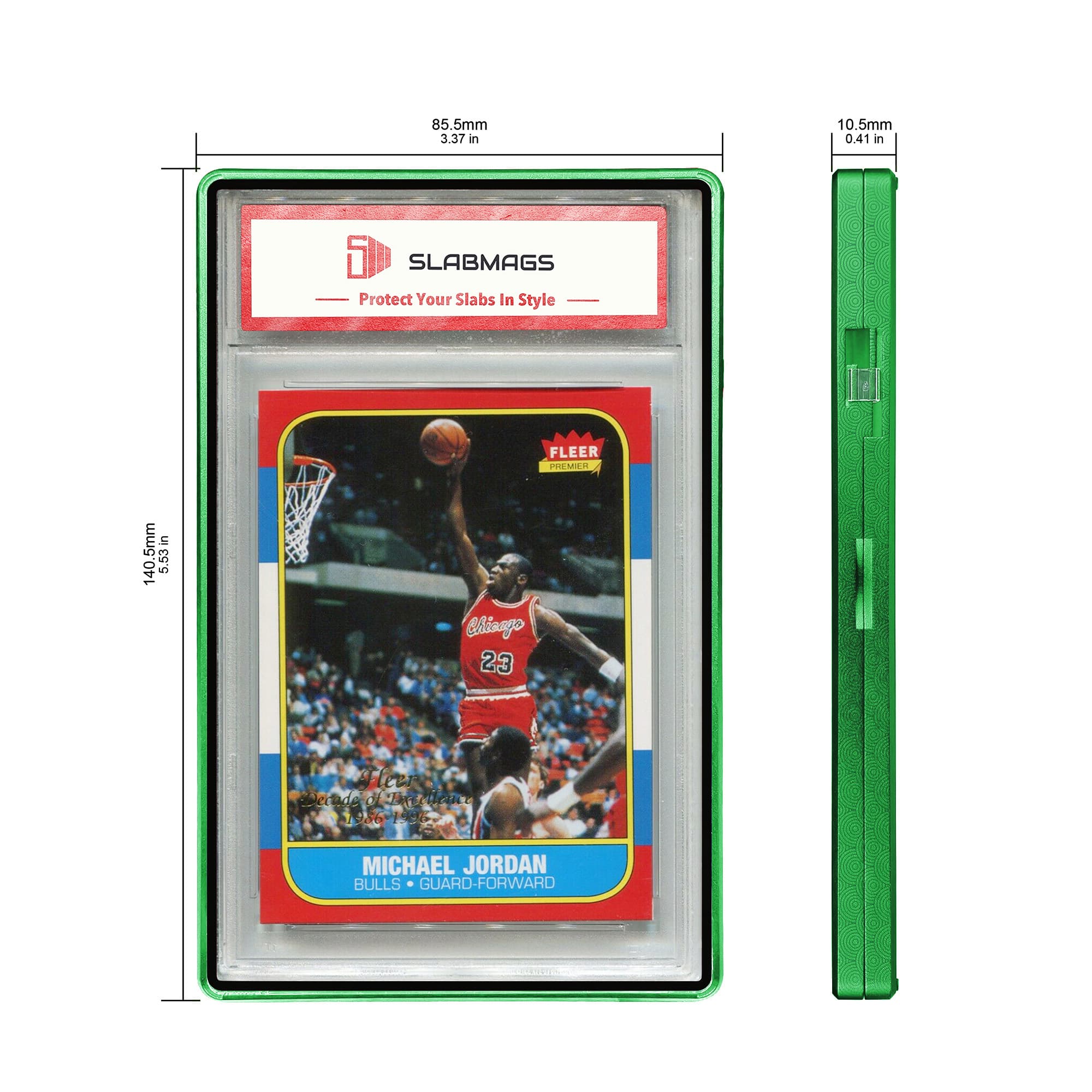 Etched Series Standard PSA Slabmags Case - Mosaic Green