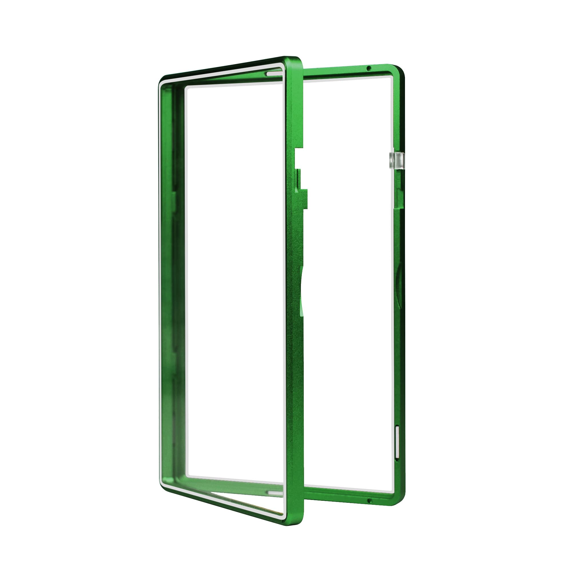 Color Glass Series Standard PSA Slabmags Case - Matte Green With White Glass Border
