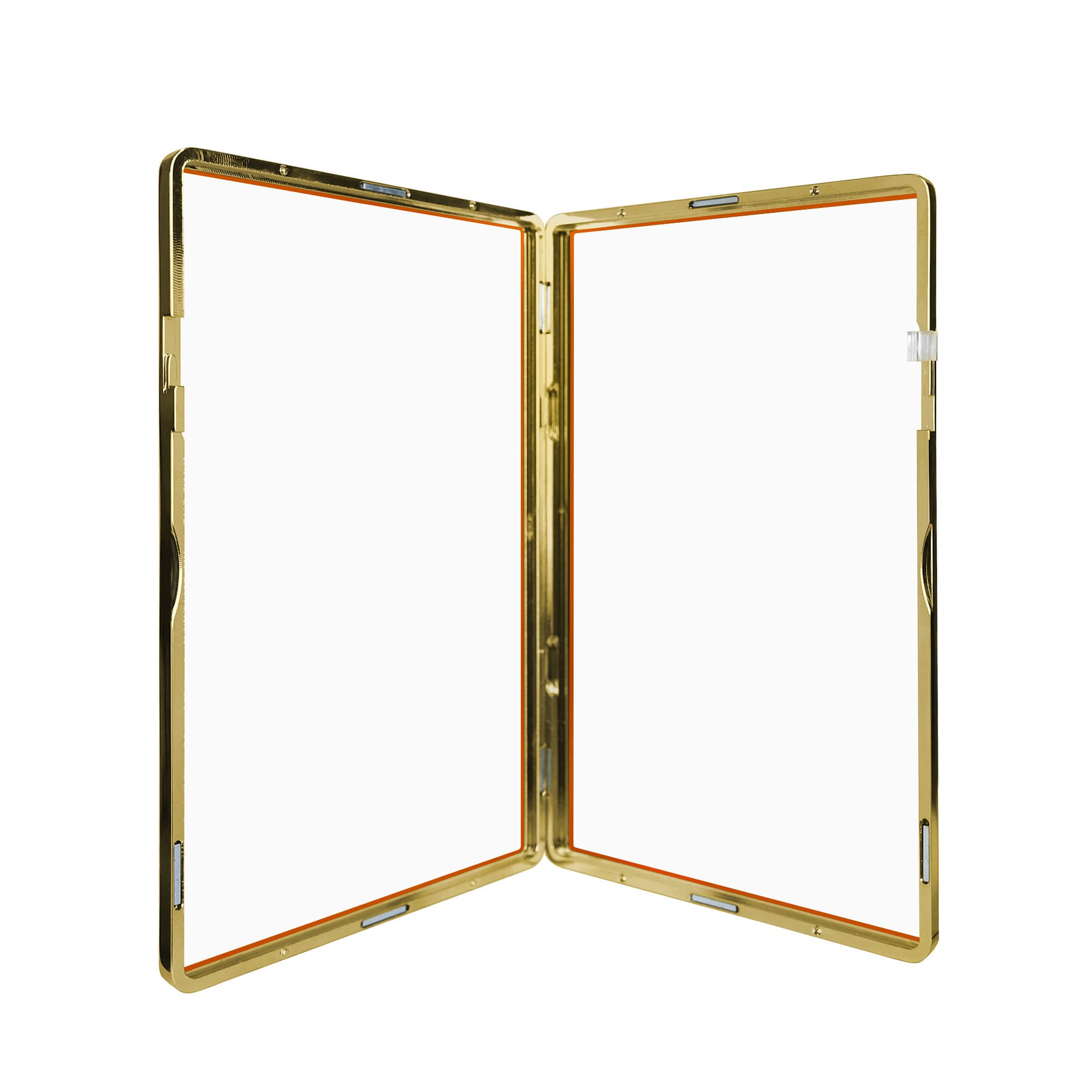 Color Glass Series Standard PSA Slabmags Case - Metallic Gold With Orange Glass Border