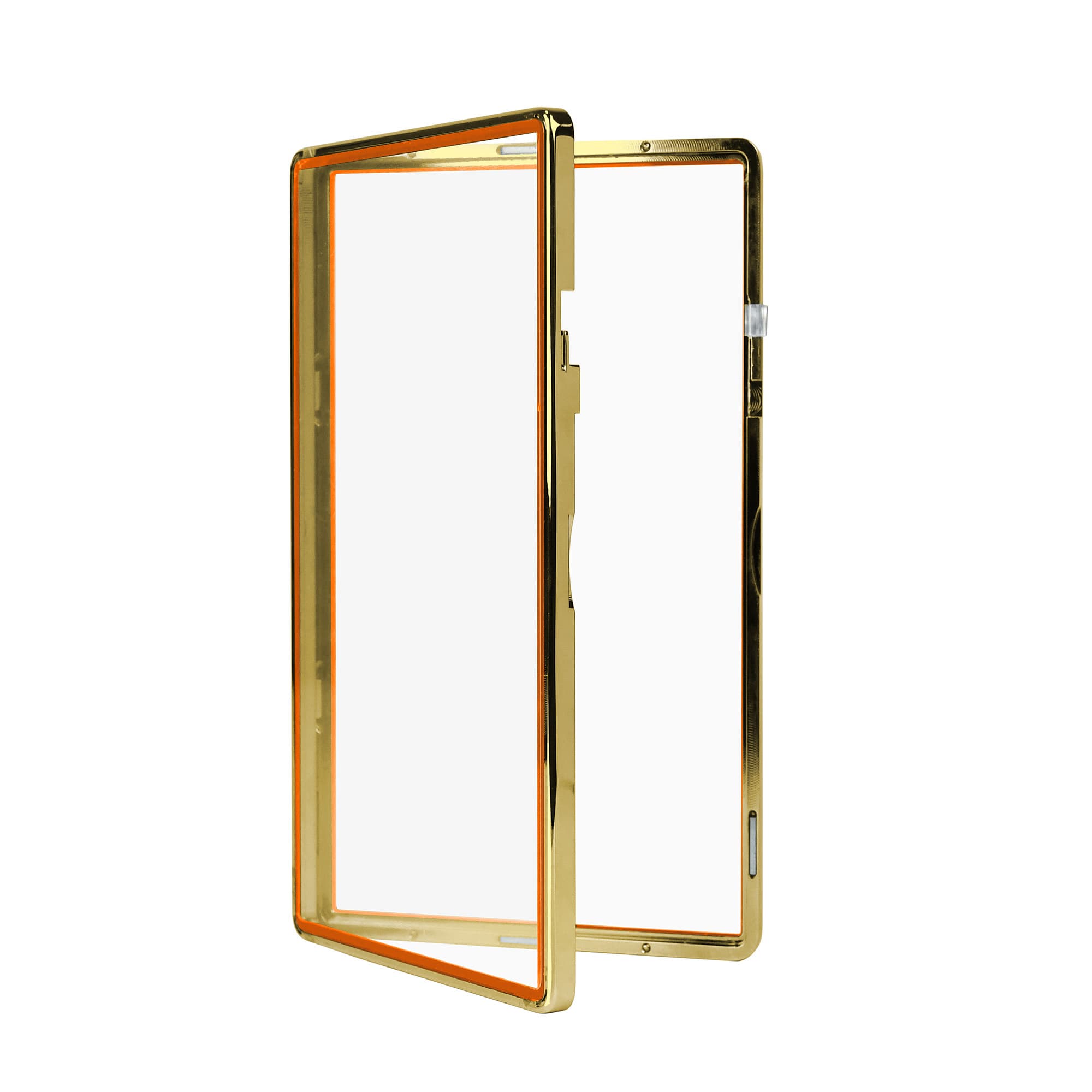 Color Glass Series Standard PSA Slabmags Case - Metallic Gold With Orange Glass Border