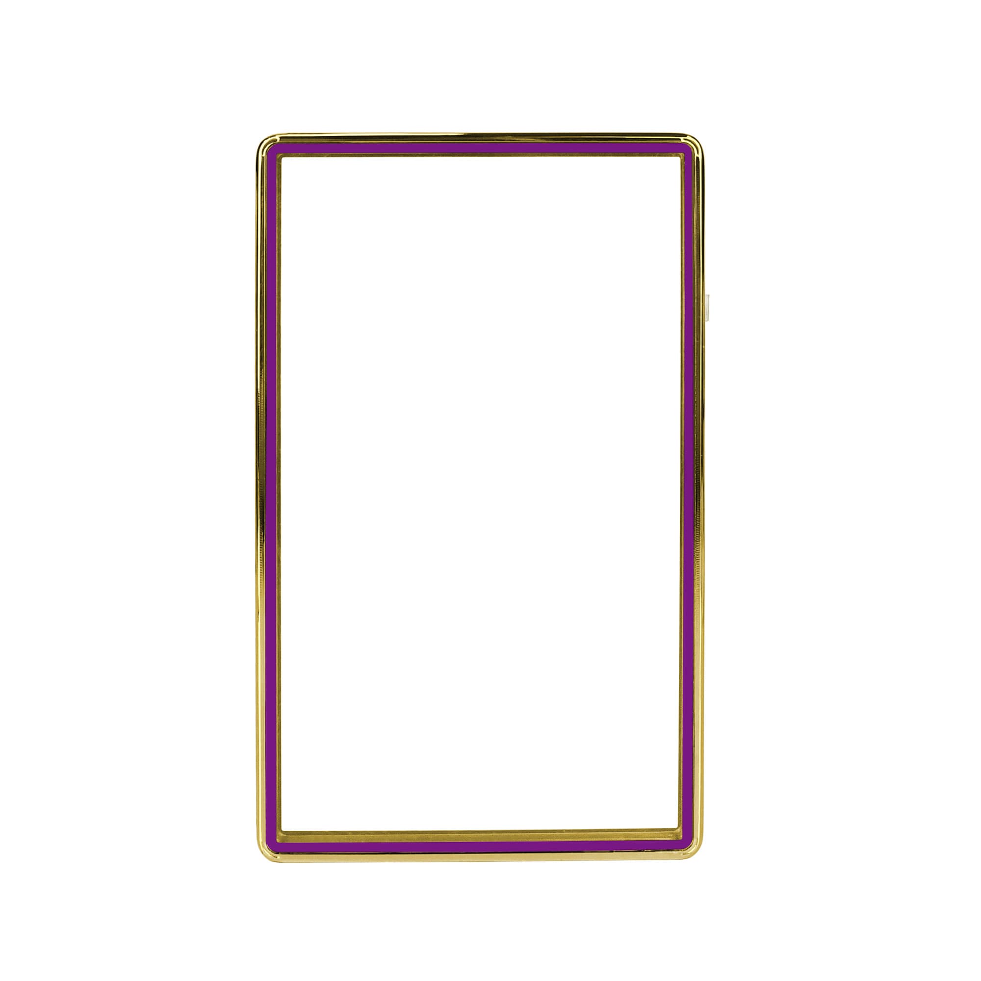 Color Glass Series Standard PSA Slabmags Case - Metallic Gold With Purple Glass Border