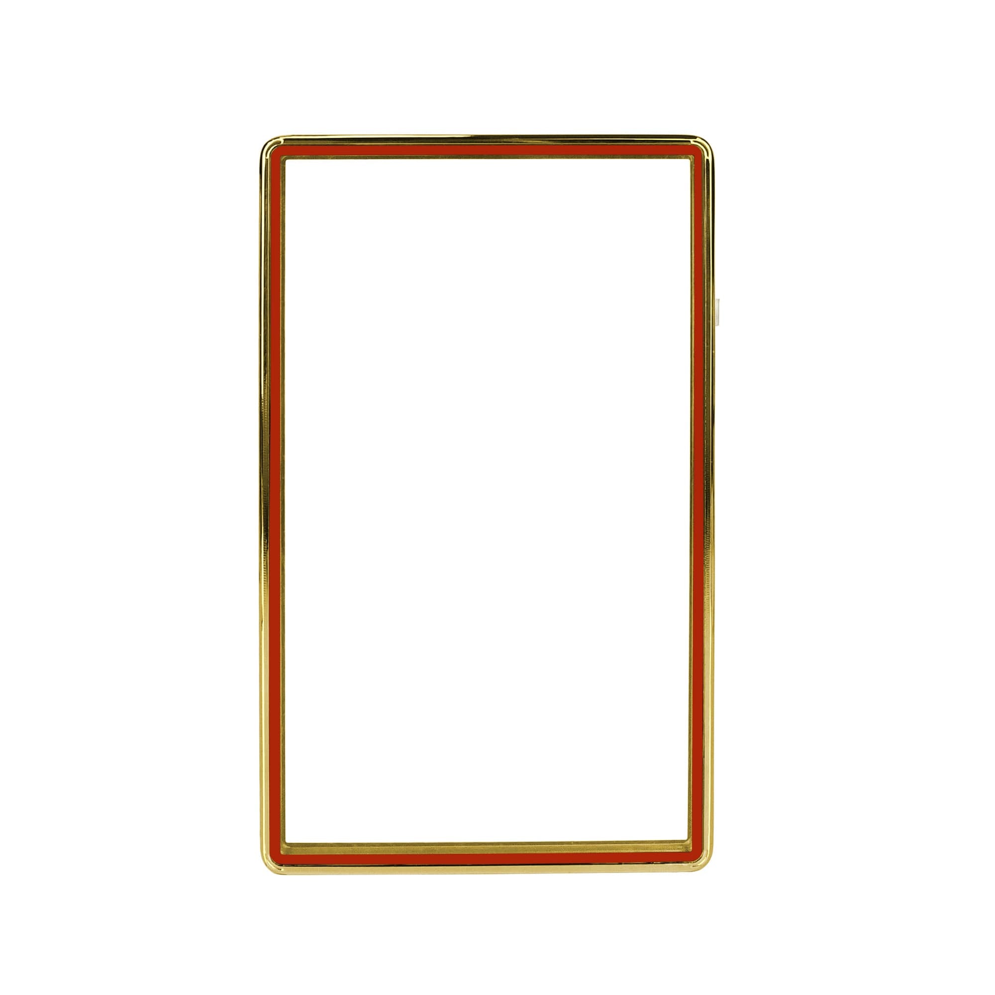 Color Glass Series Standard PSA Slabmags Case - Metallic Gold With Red Glass Border