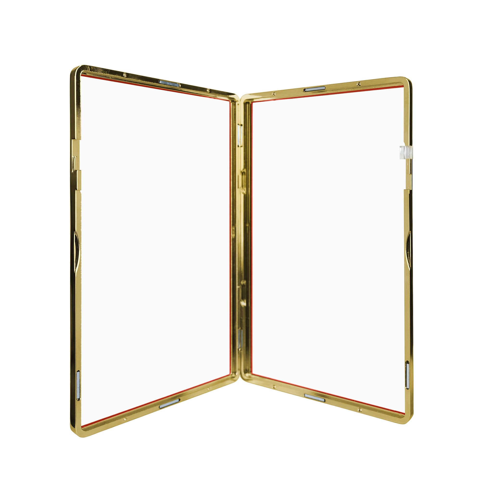 Color Glass Series Standard PSA Slabmags Case - Metallic Gold With Red Glass Border