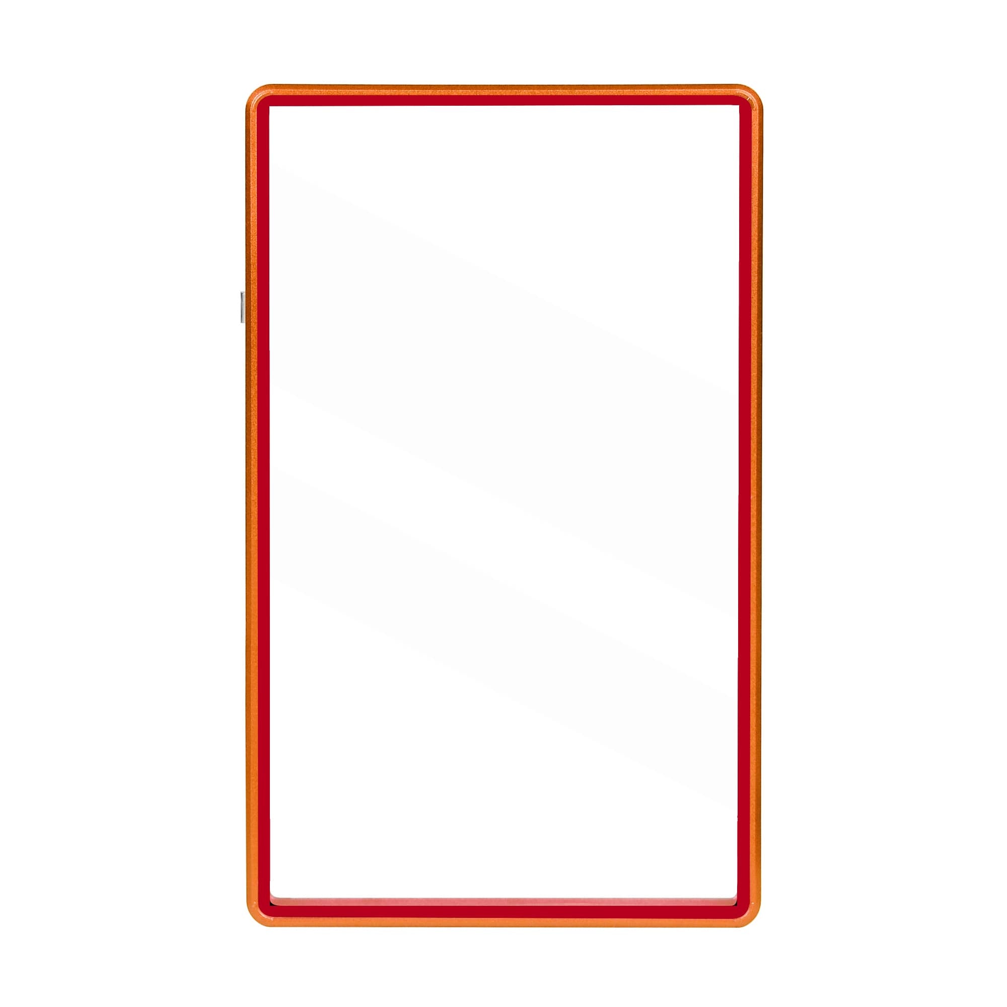 Color Glass Series Standard PSA Slabmags - Matte Orange With Red Glass Border