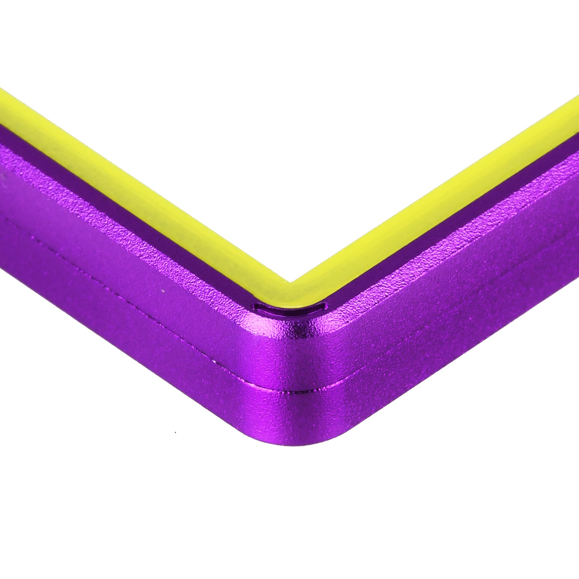 Color Glass Series Standard PSA Slabmags Case - Matte Purple With Yellow Glass Border