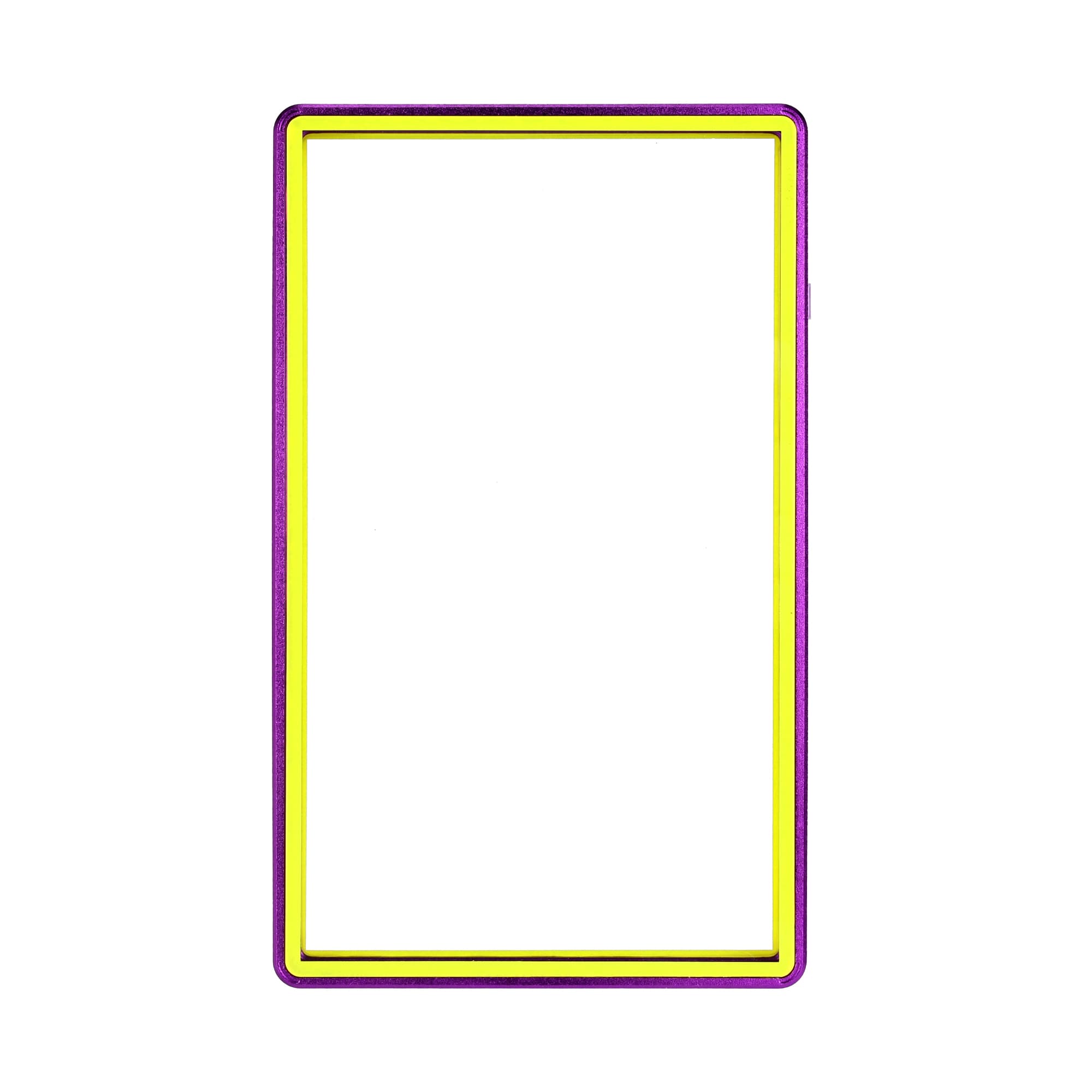 Color Glass Series Standard PSA Slabmags Case - Matte Purple With Yellow Glass Border