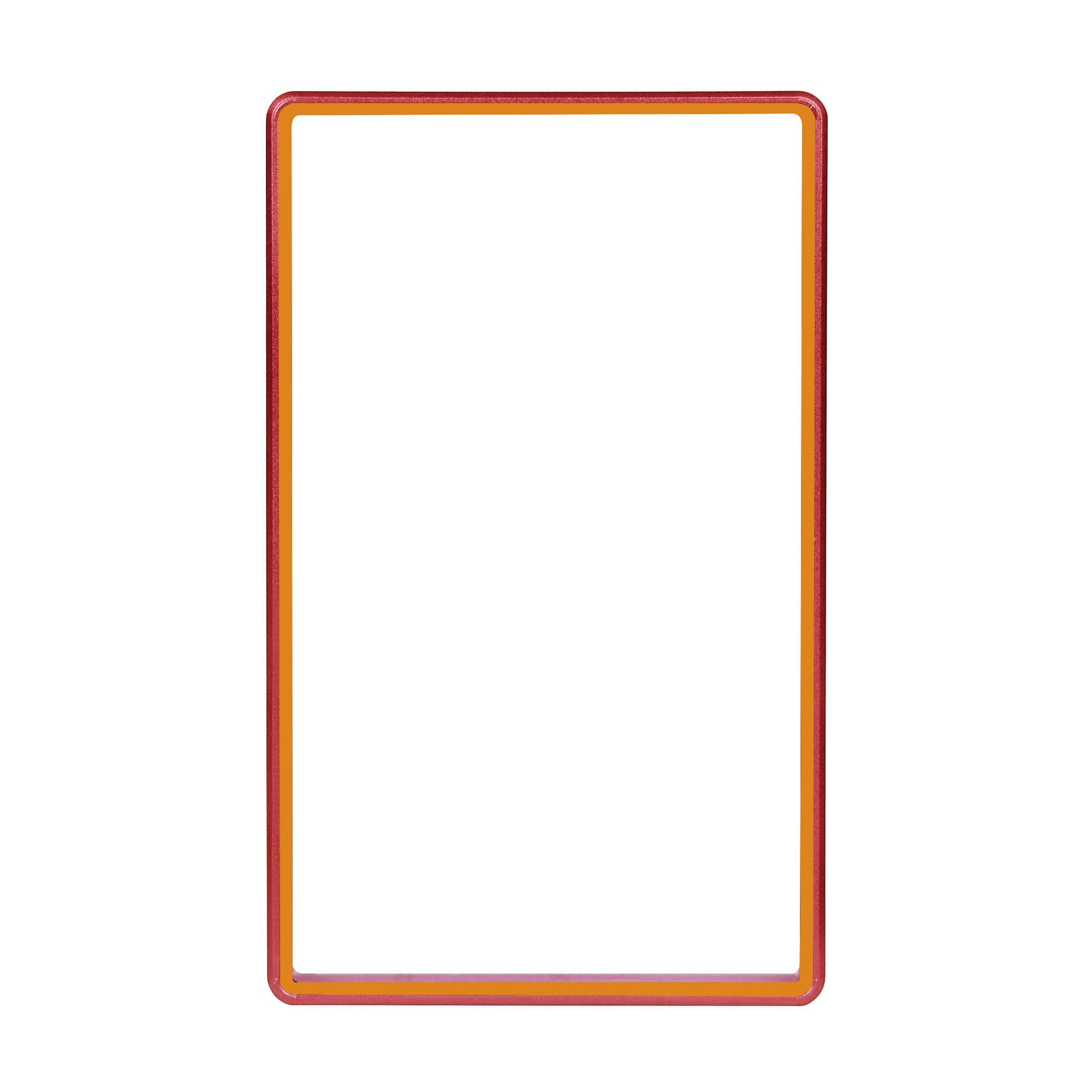 Color Glass Series Standard PSA Slabmags Case - Matte Red With Orange Glass Border