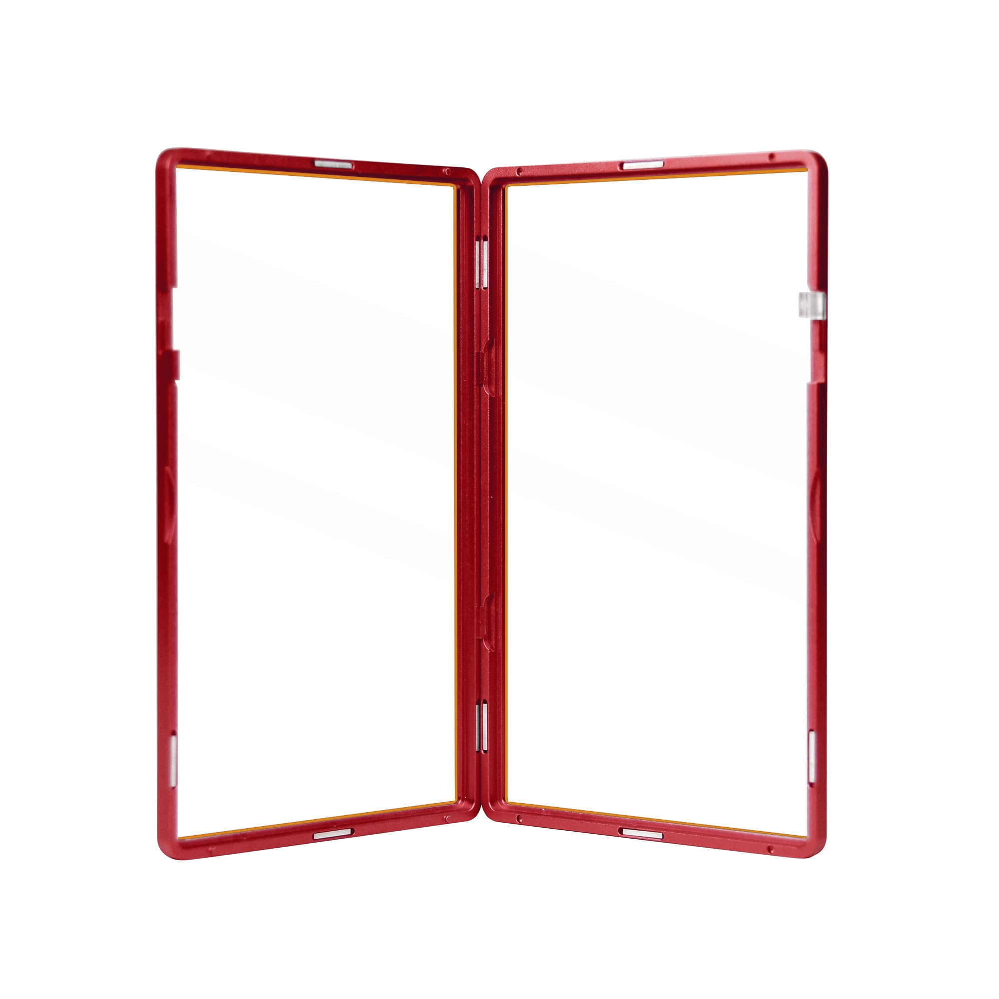 Color Glass Series Standard PSA Slabmags Case - Matte Red With Orange Glass Border