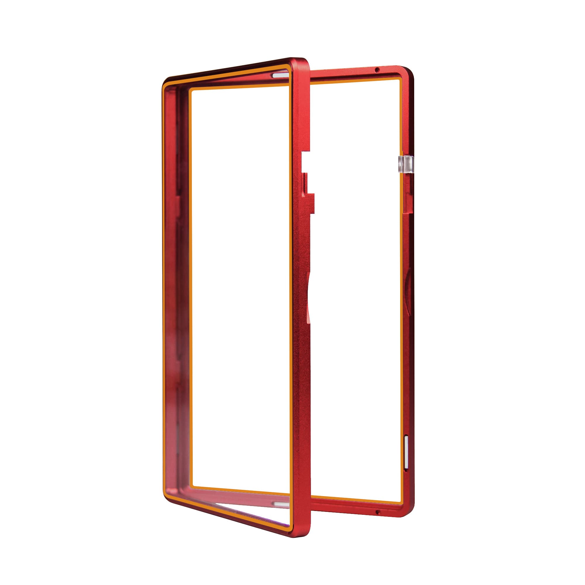 Color Glass Series Standard PSA Slabmags Case - Matte Red With Orange Glass Border