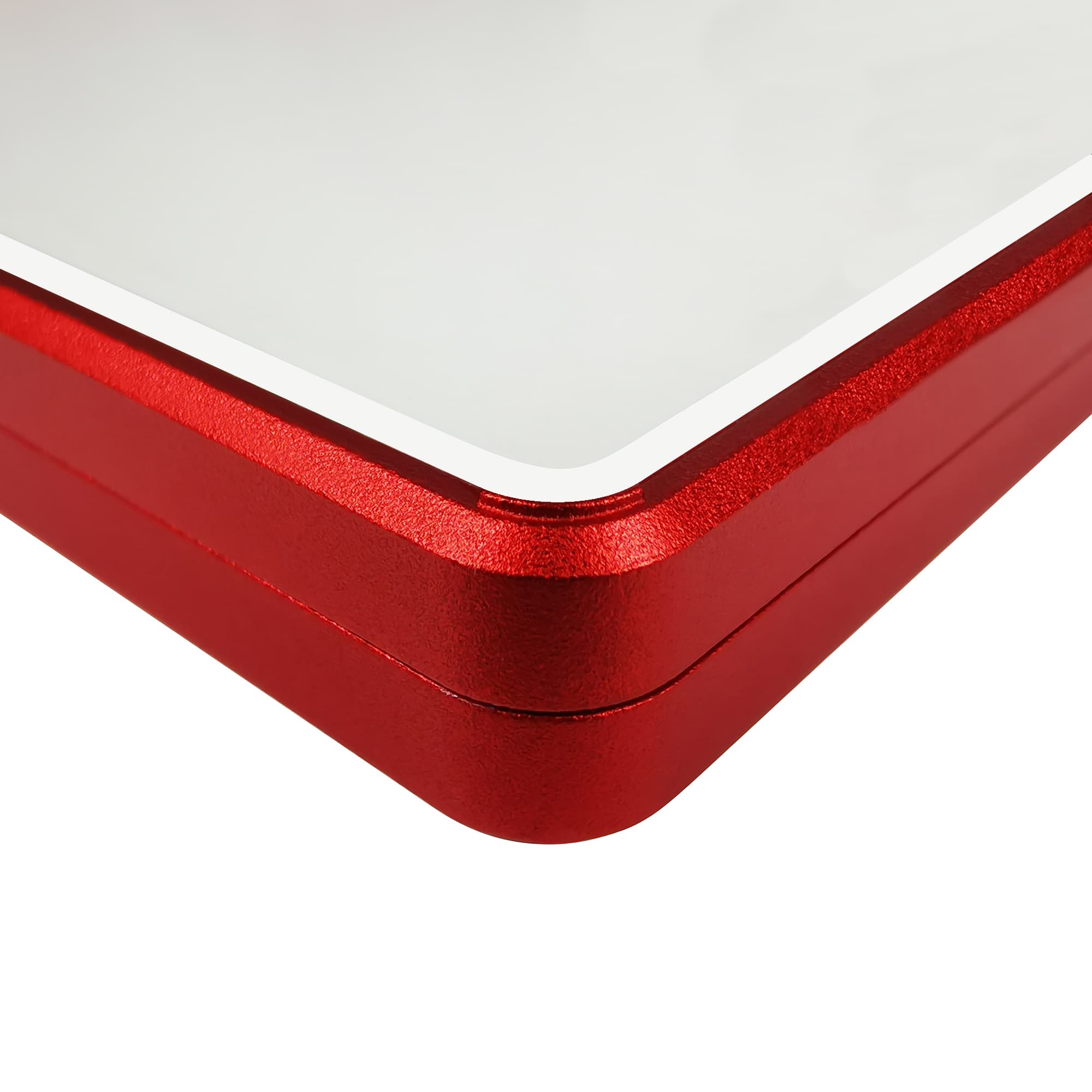Color Glass Series Standard PSA Slabmags Case - Matte Red With White Glass Border