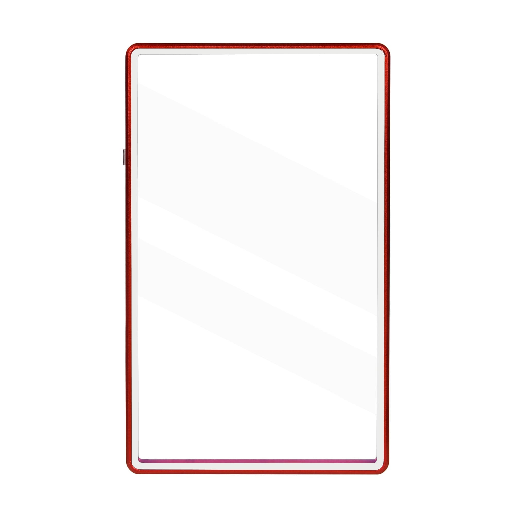 Color Glass Series Standard PSA Slabmags Case - Matte Red With White Glass Border