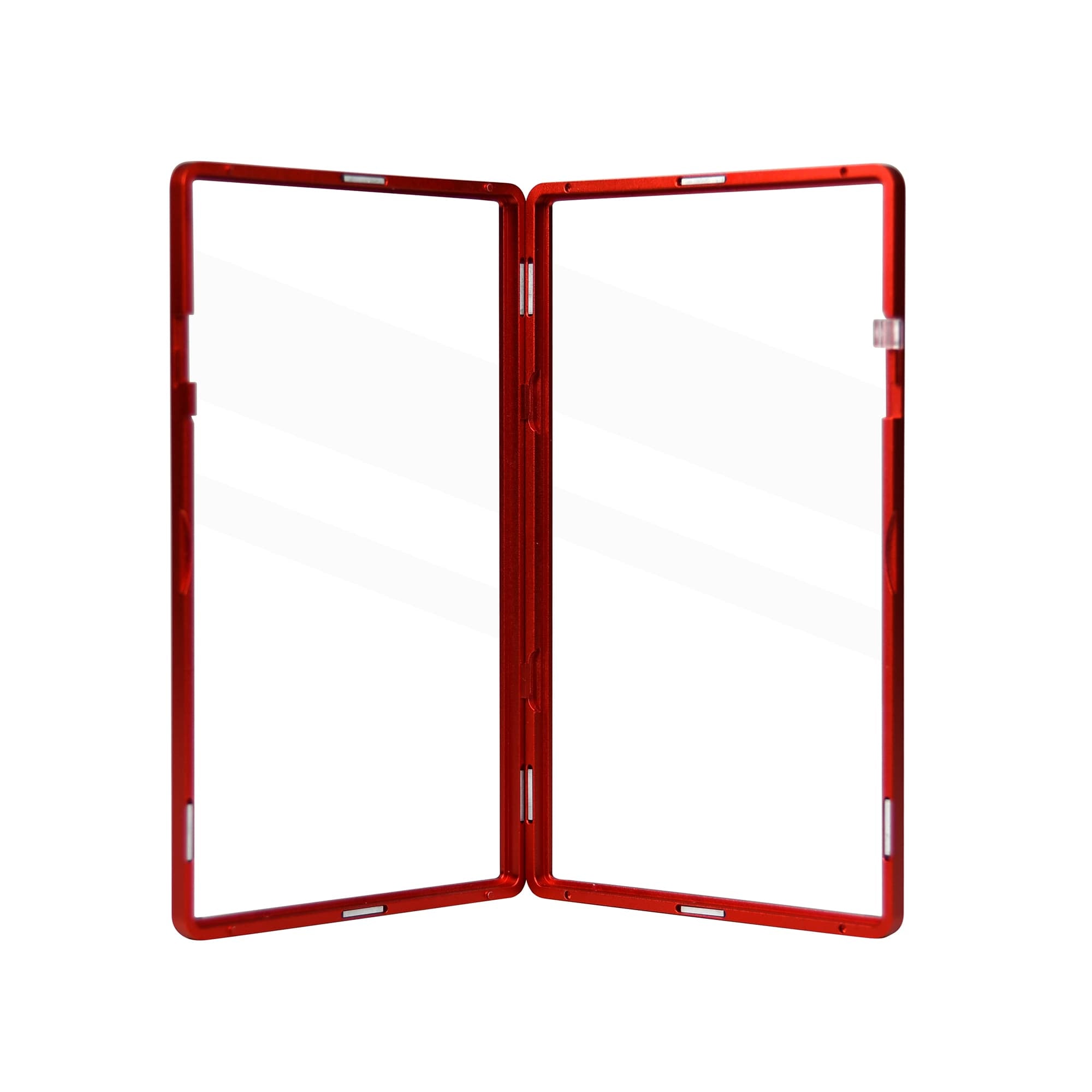 Color Glass Series Standard PSA Slabmags Case - Matte Red With White Glass Border