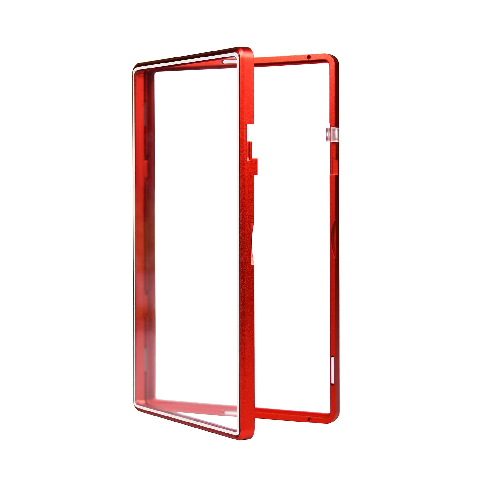 Color Glass Series Standard PSA Slabmags Case - Matte Red With White Glass Border