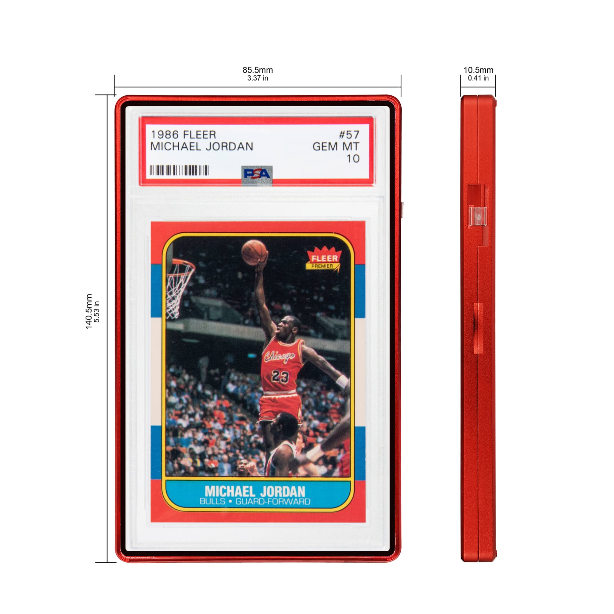 Standard PSA Slabmags Case - Matte Red(Compatible With Standard CGC, CSG & AGS Slabs)