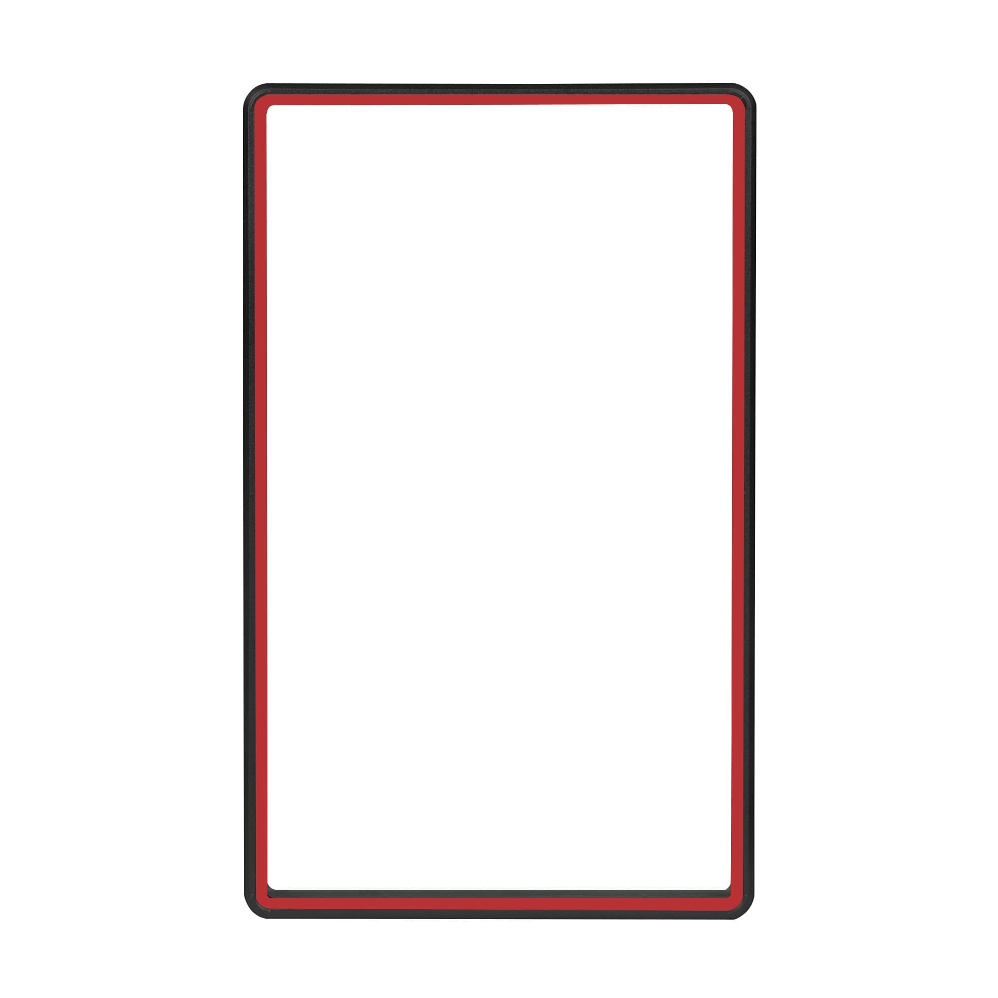 Thick PSA Slabmags Case - Matte Black With Red Glass Border