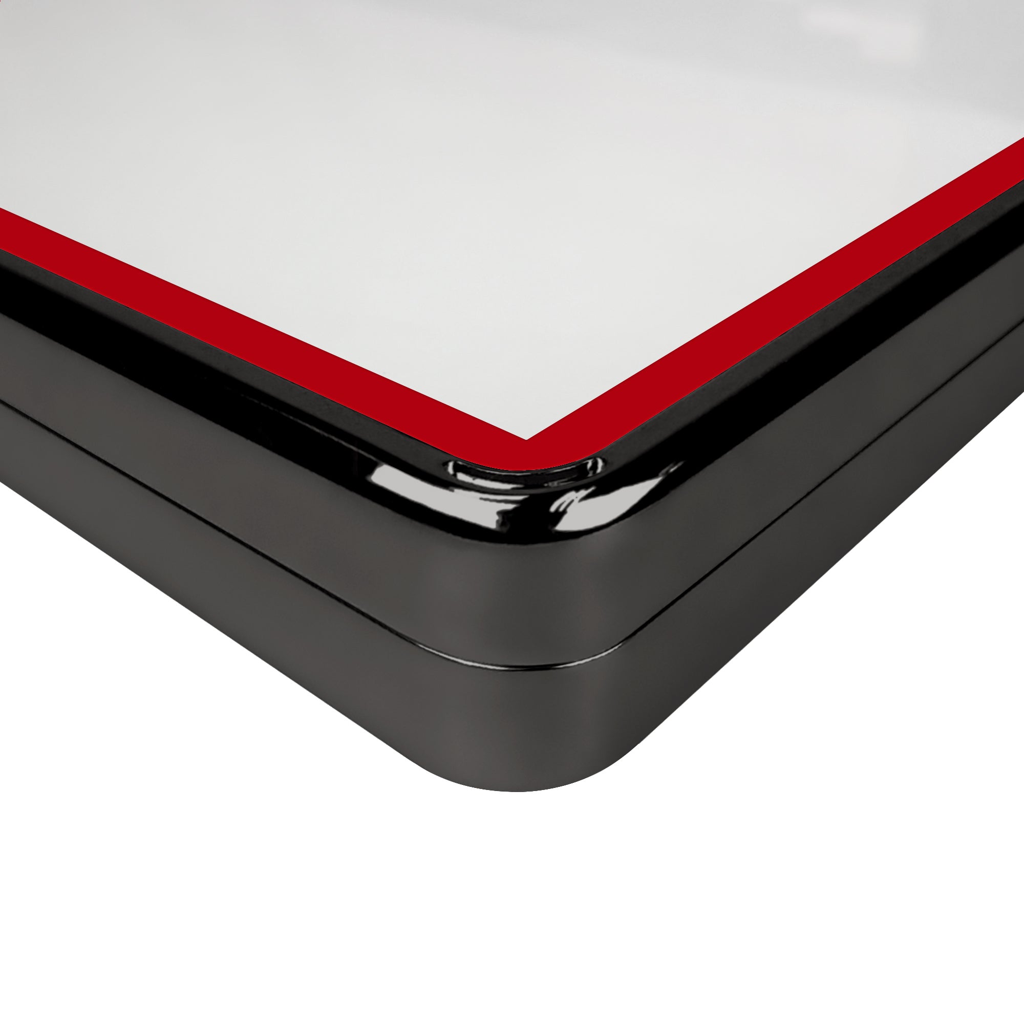 Thick PSA Slabmags Case - Metallic Black With Red Glass Border