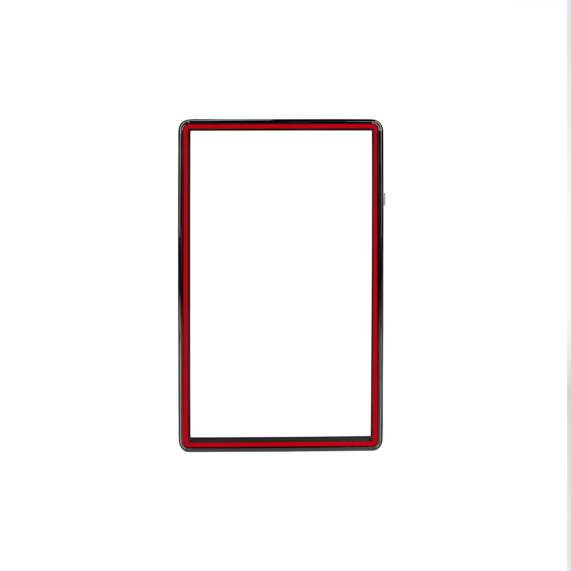 Thick PSA Slabmags Case - Metallic Black With Red Glass Border