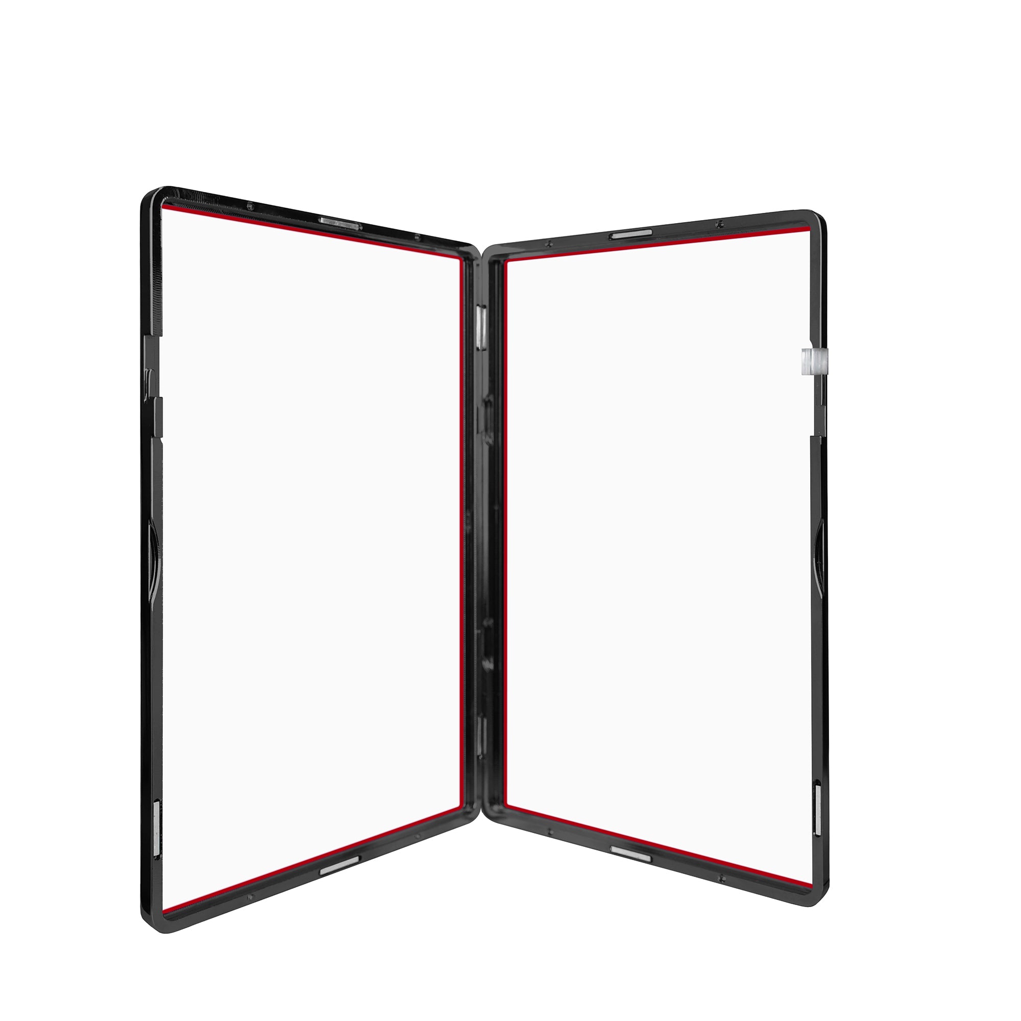Thick PSA Slabmags Case - Metallic Black With Red Glass Border