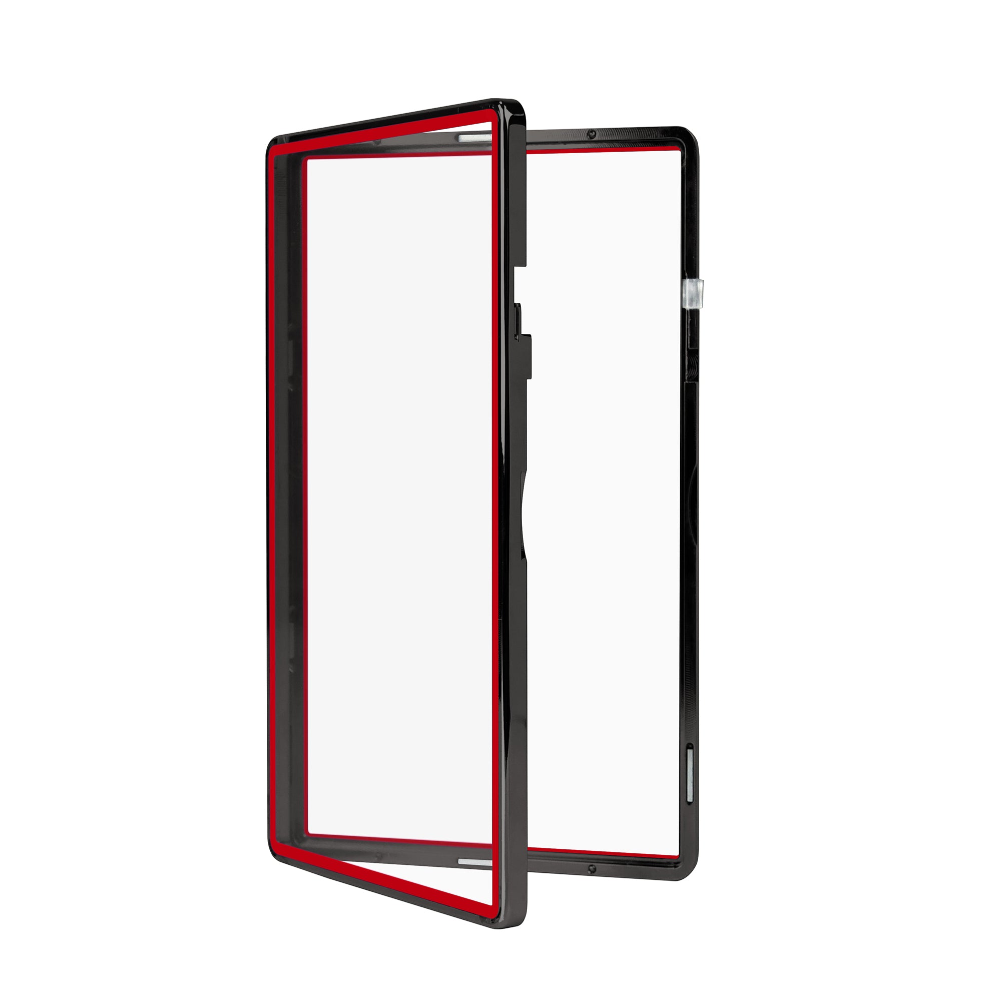 Thick PSA Slabmags Case - Metallic Black With Red Glass Border
