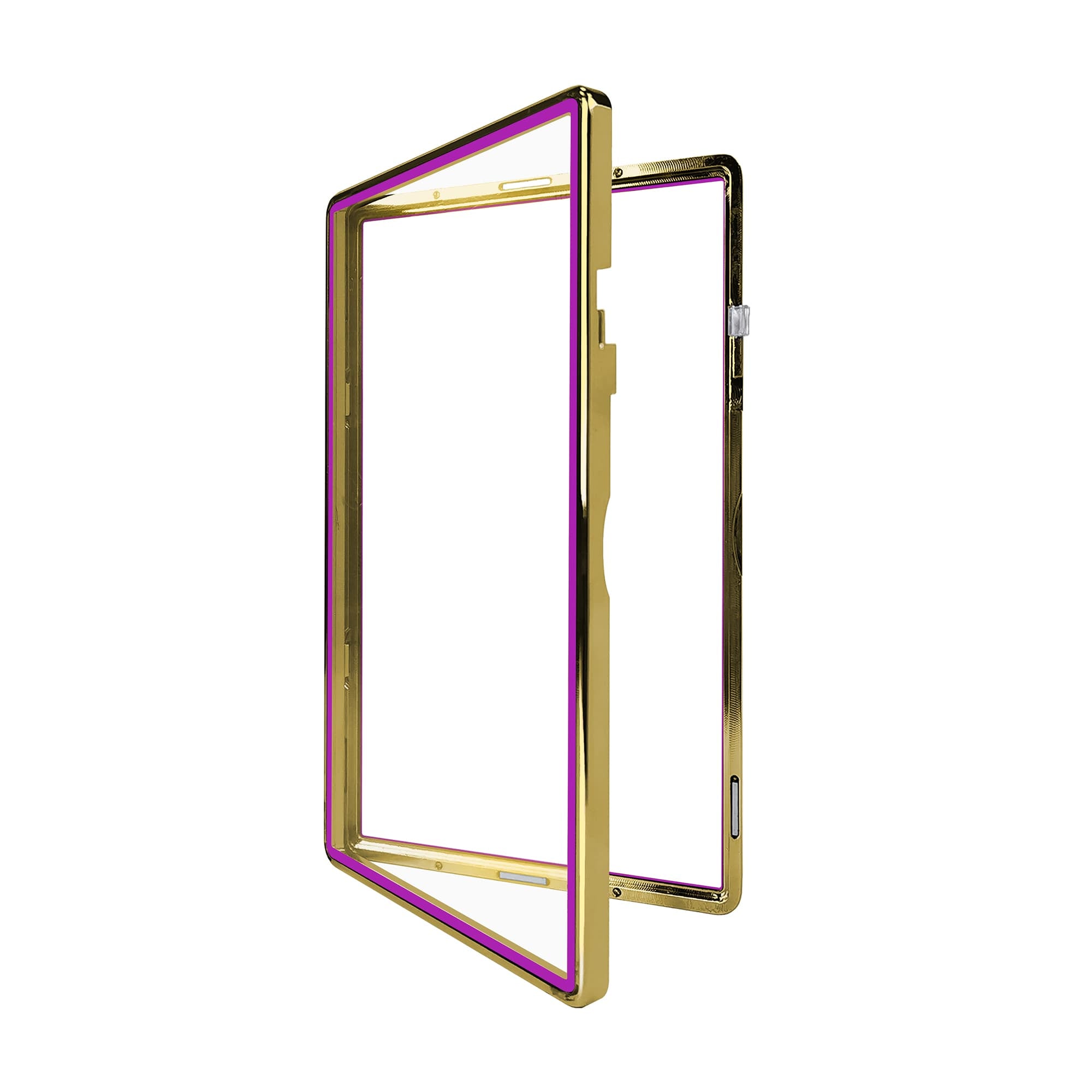 Thick PSA Slabmags Case - Metallic Gold With Purple Glass Border