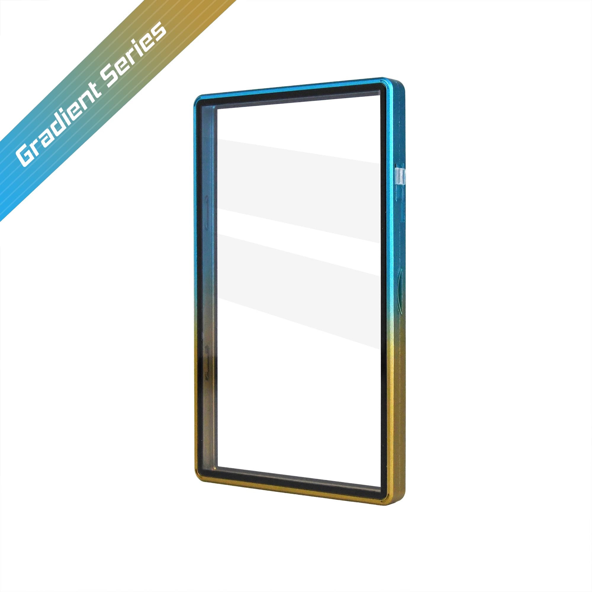Gradient Series Standard PSA Slabmags Case - Top Aqua Blue, Bottom Yellow