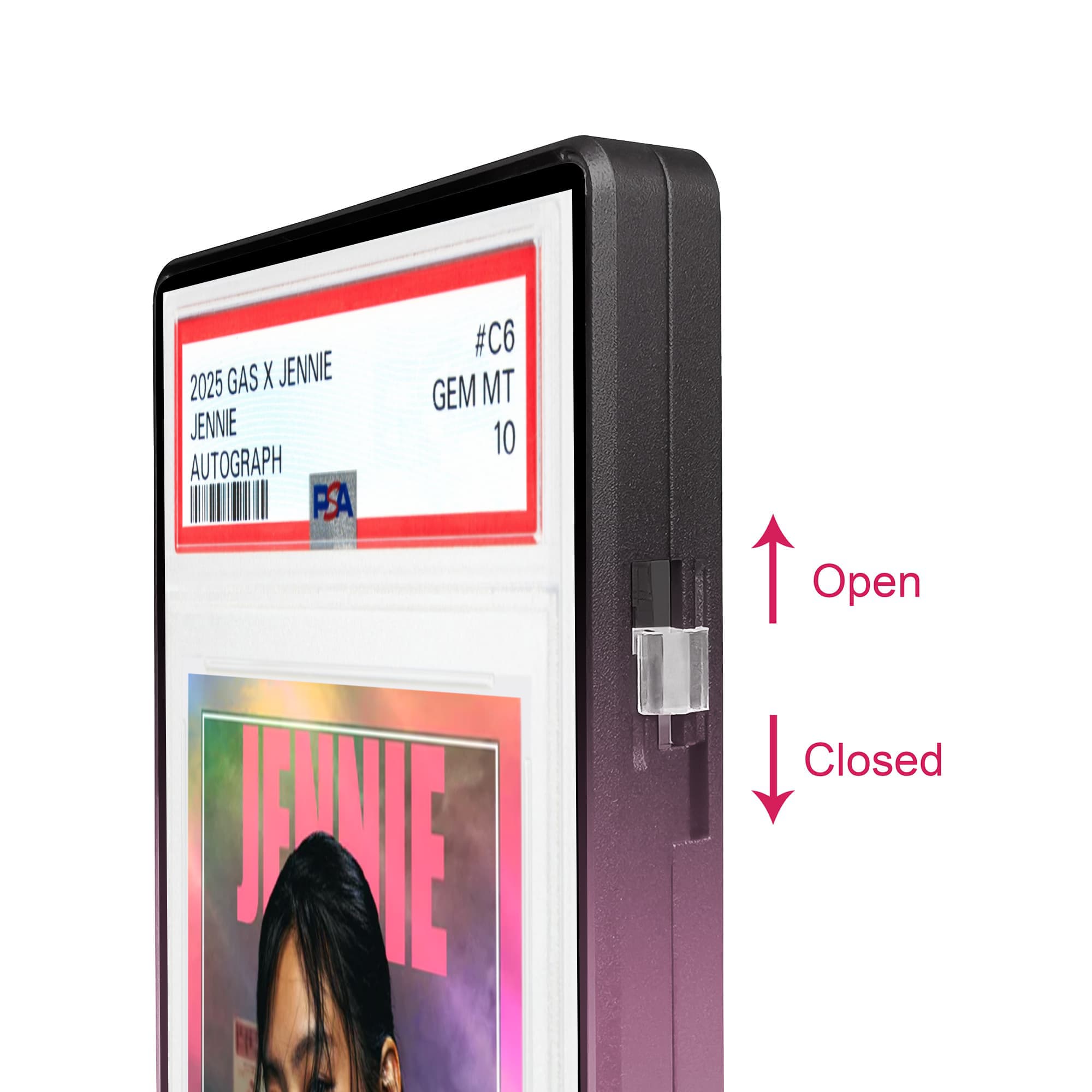 Gradient Series Standard PSA Slabmags Case - Top Black Bottom Pink