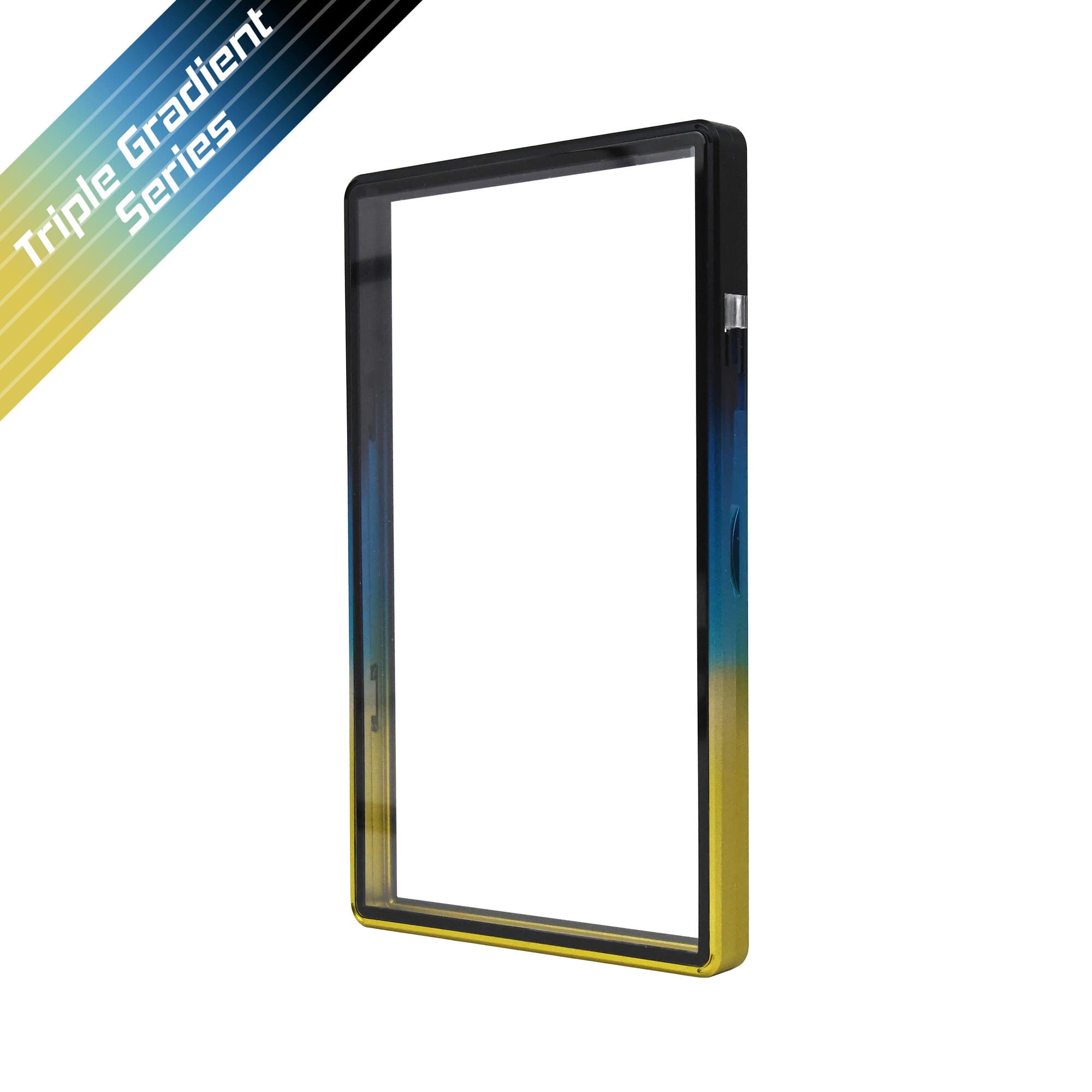 Gradient Series Standard PSA Slabmags Case - Top Black, Middle Aqua Blue,Bottom Yellow
