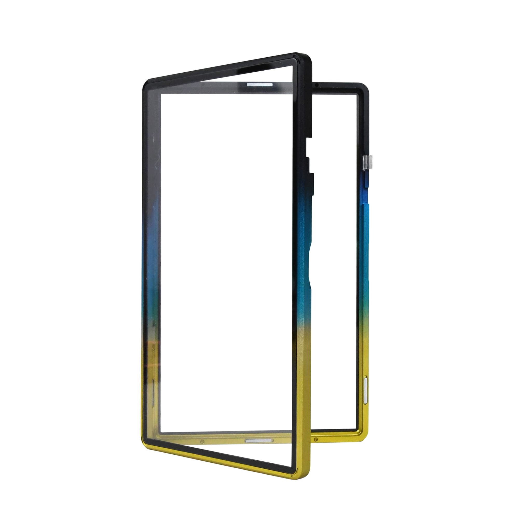 Gradient Series Standard PSA Slabmags Case - Top Black, Middle Aqua Blue,Bottom Yellow