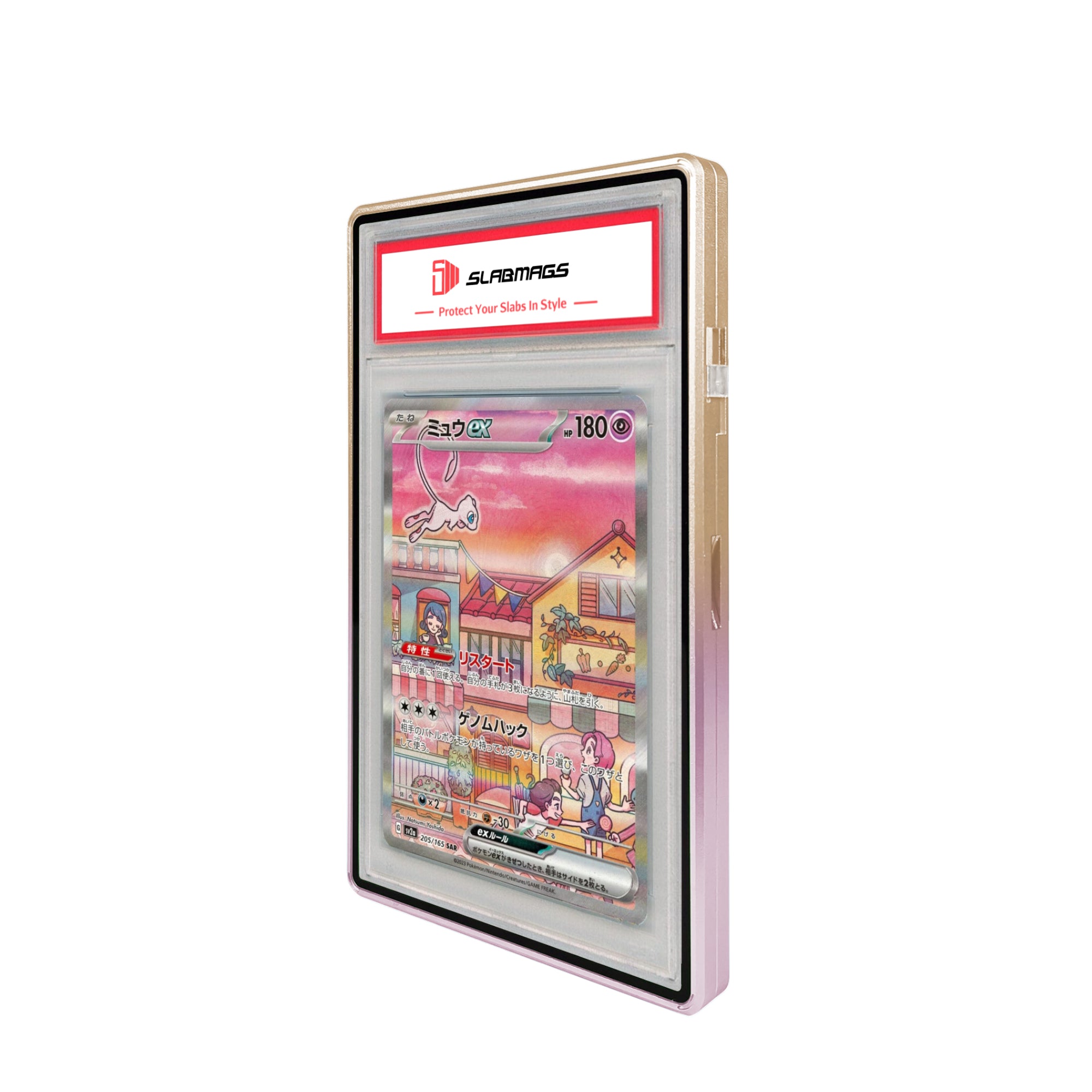 Gradient Series Standard PSA Slabmags Case - Top Gold Bottom Pink