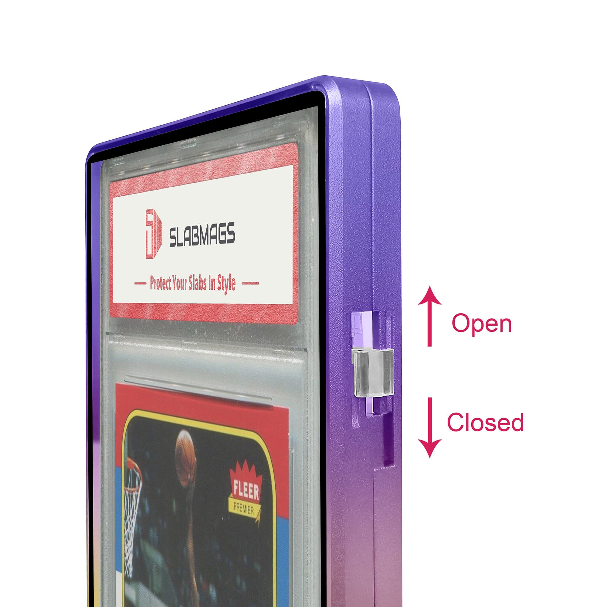 Gradient Series Standard PSA Slabmags Case - Top Purple, Middle Violet,Bottom Yellow