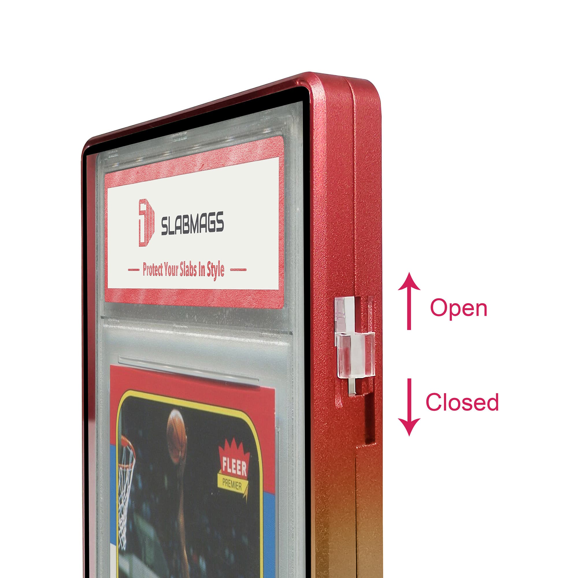 Gradient Series Standard PSA Slabmags Case - Top Red, Bottom Gold