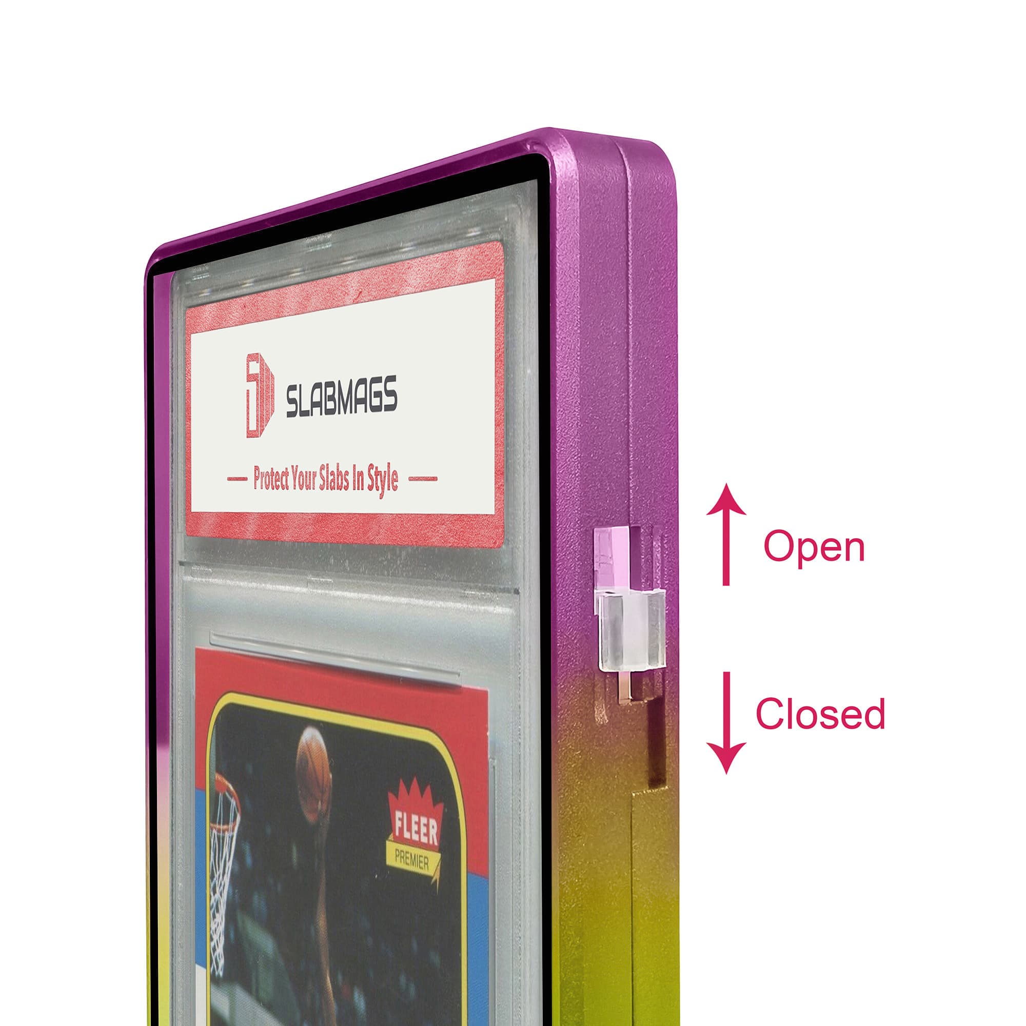 Gradient Series Standard PSA Slabmags Case - Top Violet, Middle Yellow,Bottom Green