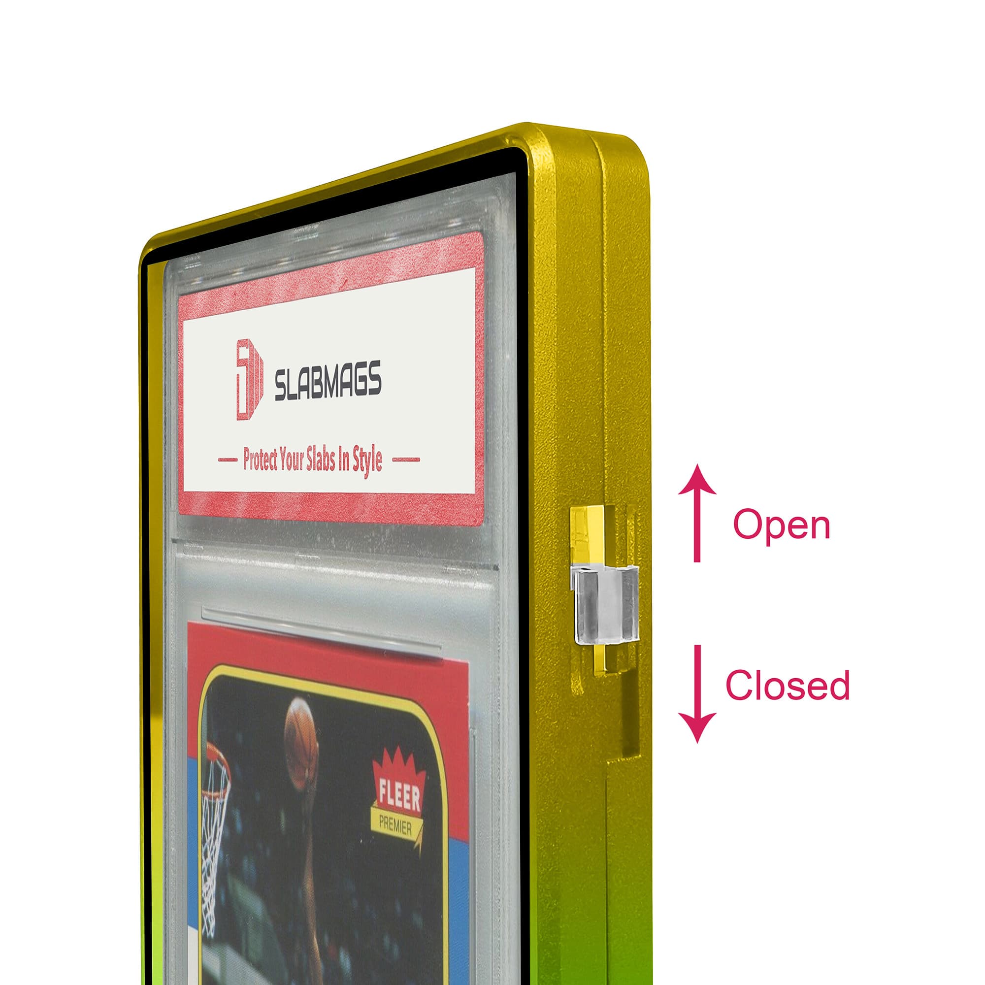 Gradient Series Standard PSA Slabmags Case - Top Yellow, Bottom Green