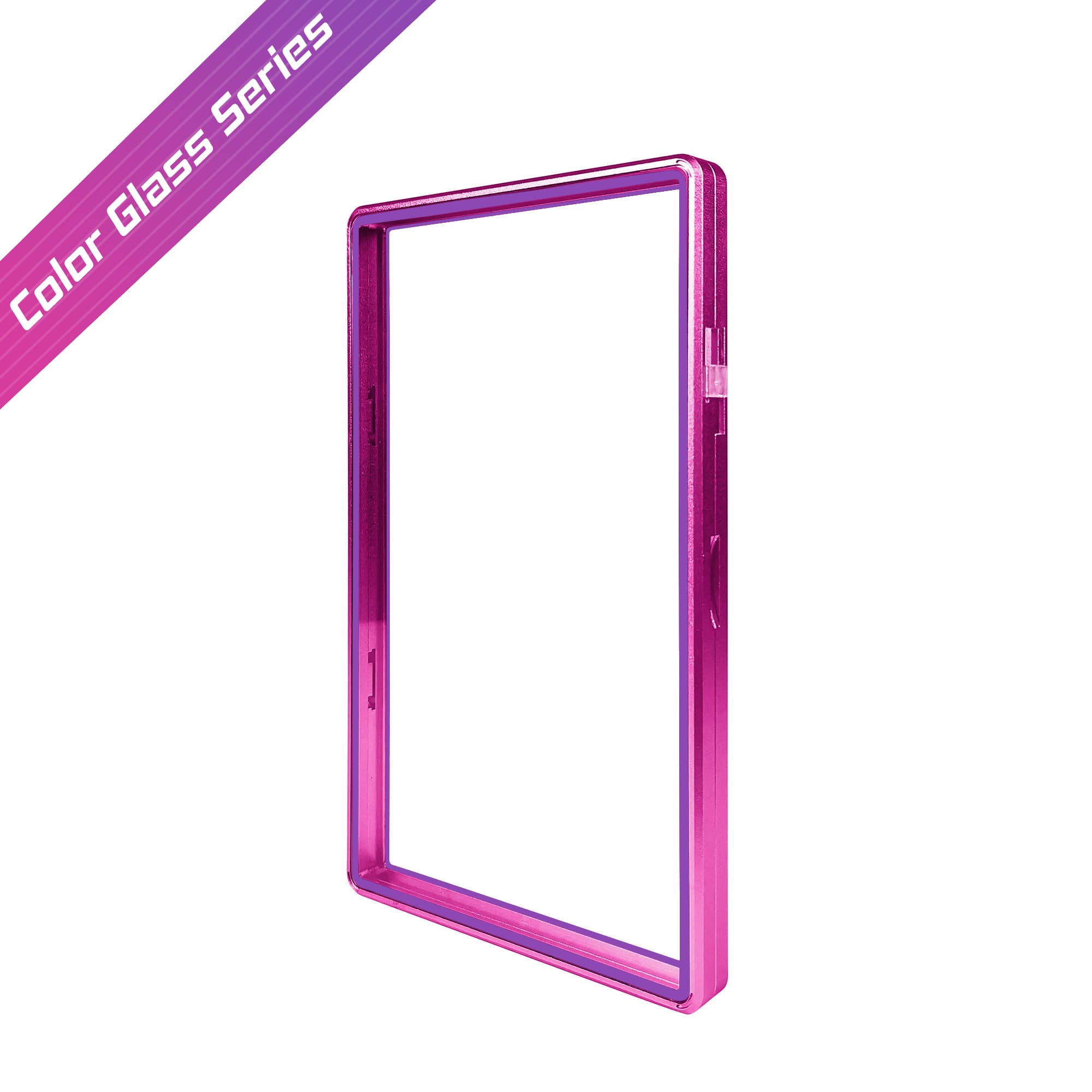 Color Glass Series Standard PSA Slabmags Case - Matte Violet With Purple Glass Border